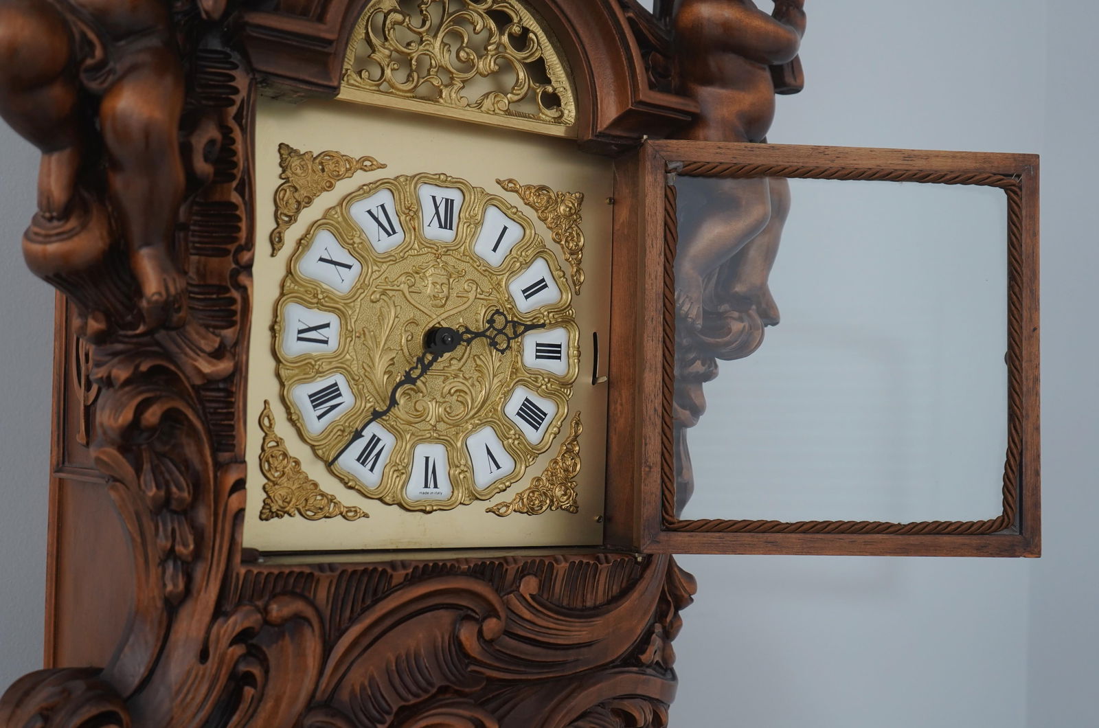 Franz Hermle Rococo Style Carved Grandfather Clock - 3