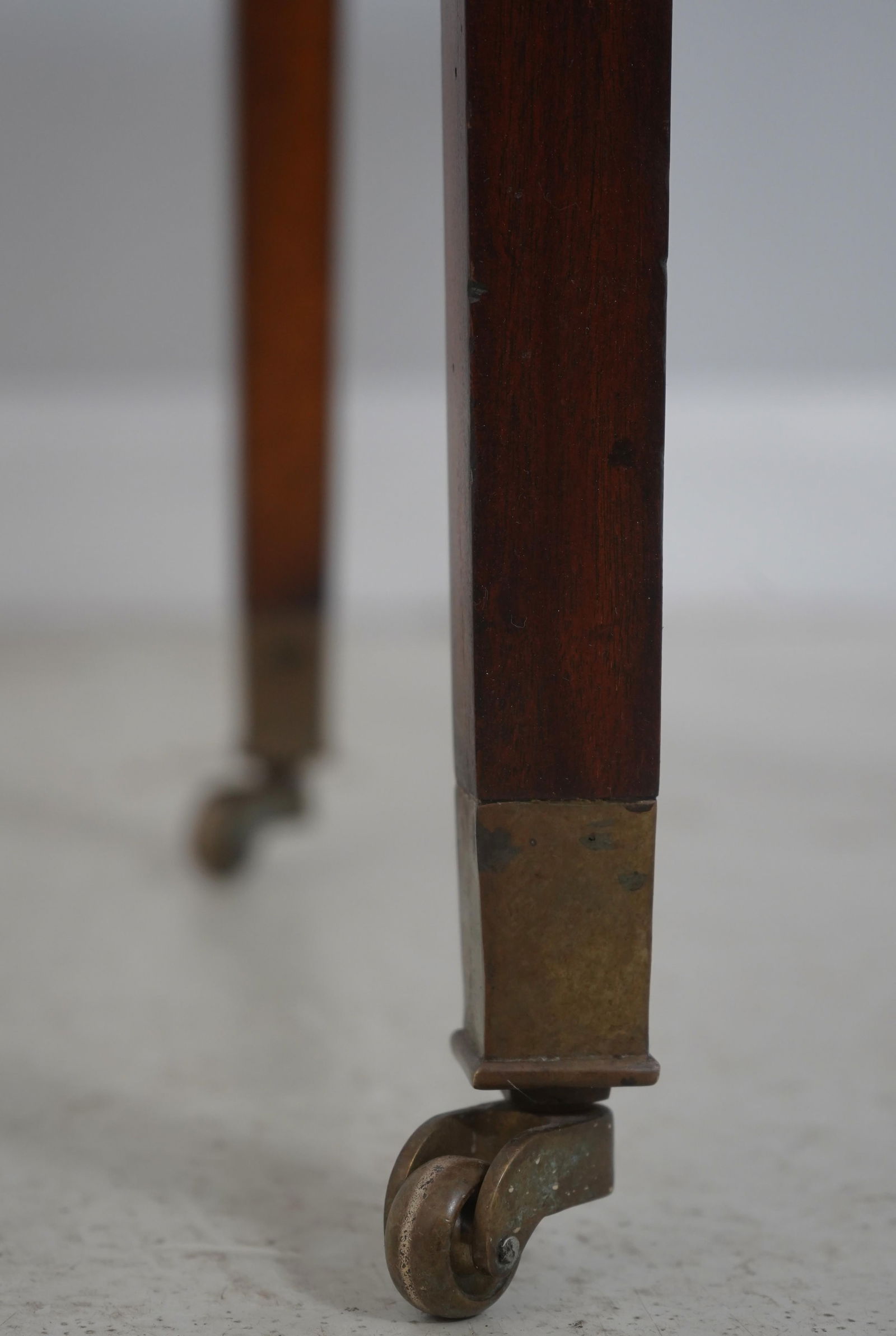 Maitland-Smith Two-Drawer Mahogany and Leather Flip-Top Game Table - 11