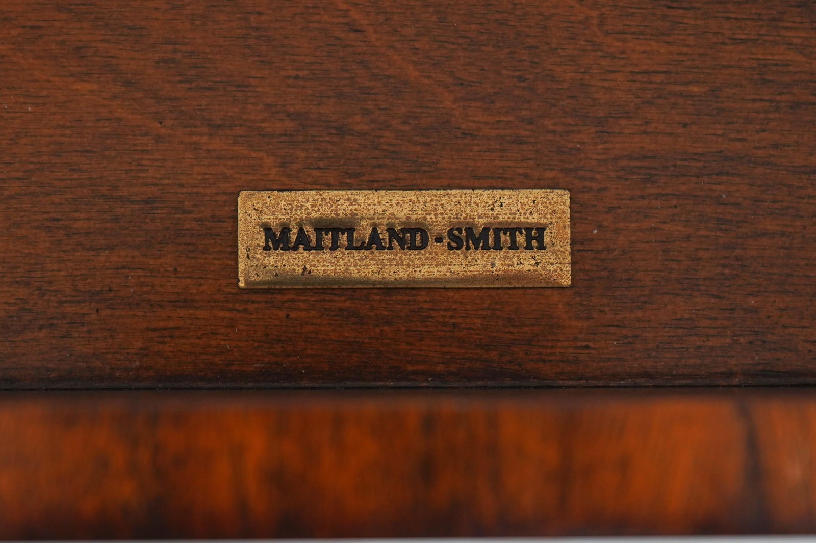 Maitland-Smith Two-Drawer Mahogany and Leather Flip-Top Game Table - 17