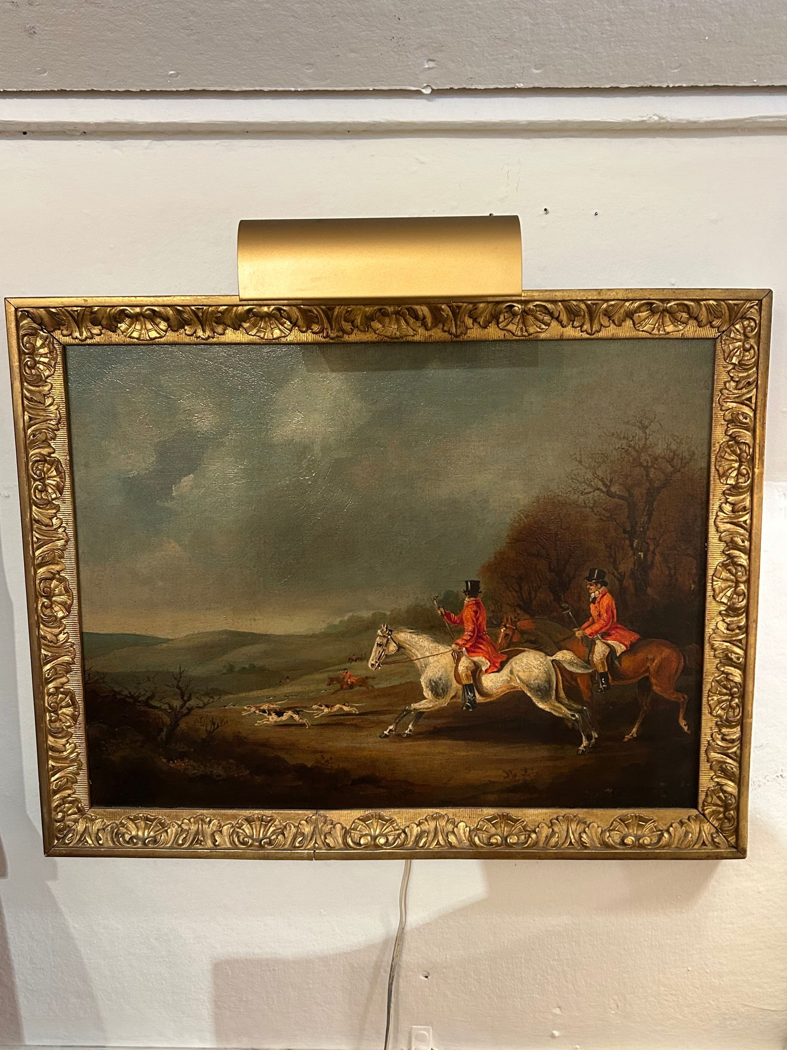 Vintage Hunt Scene Paintings - A Pair - 2