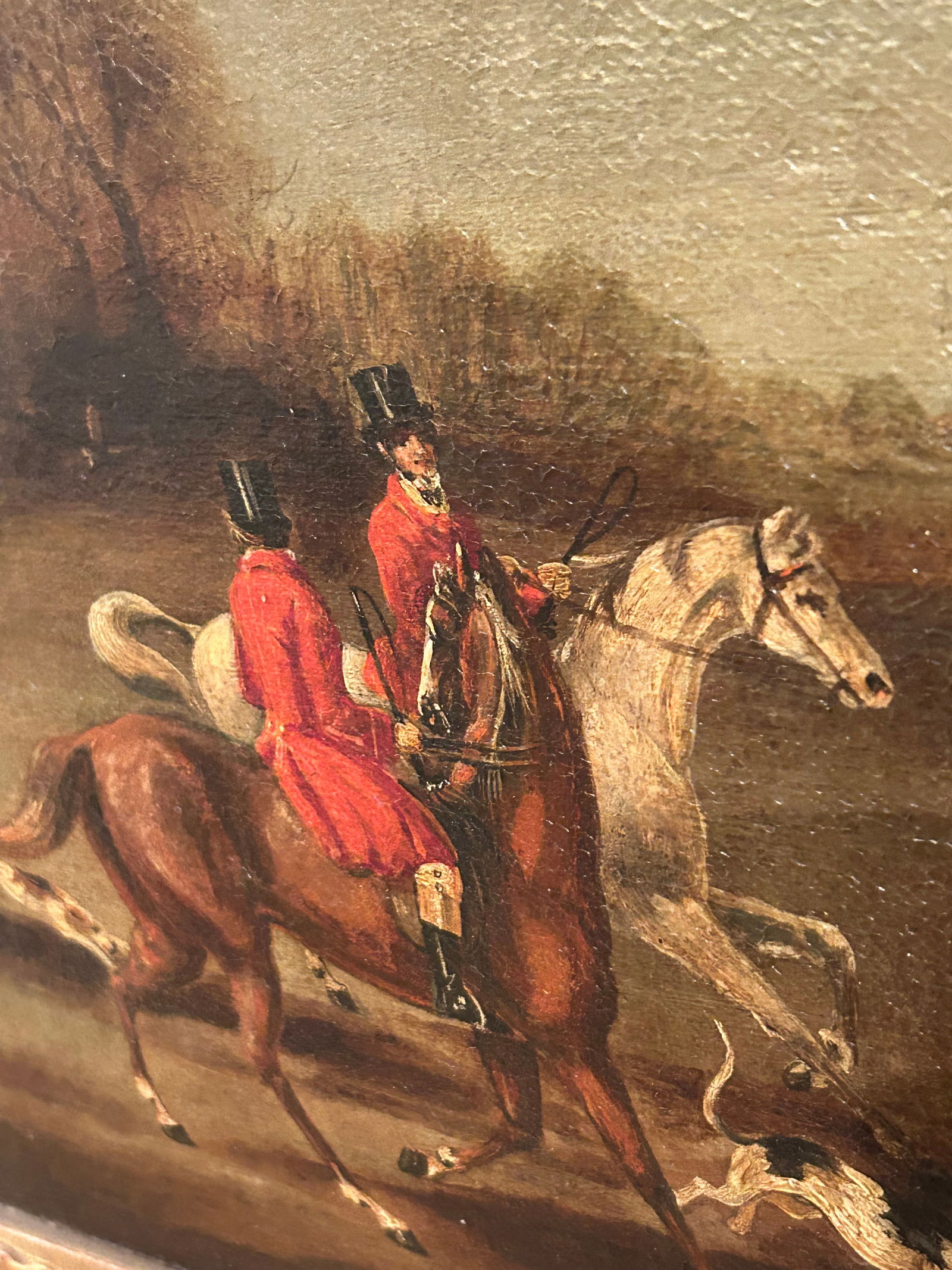Vintage Hunt Scene Paintings - A Pair - 9