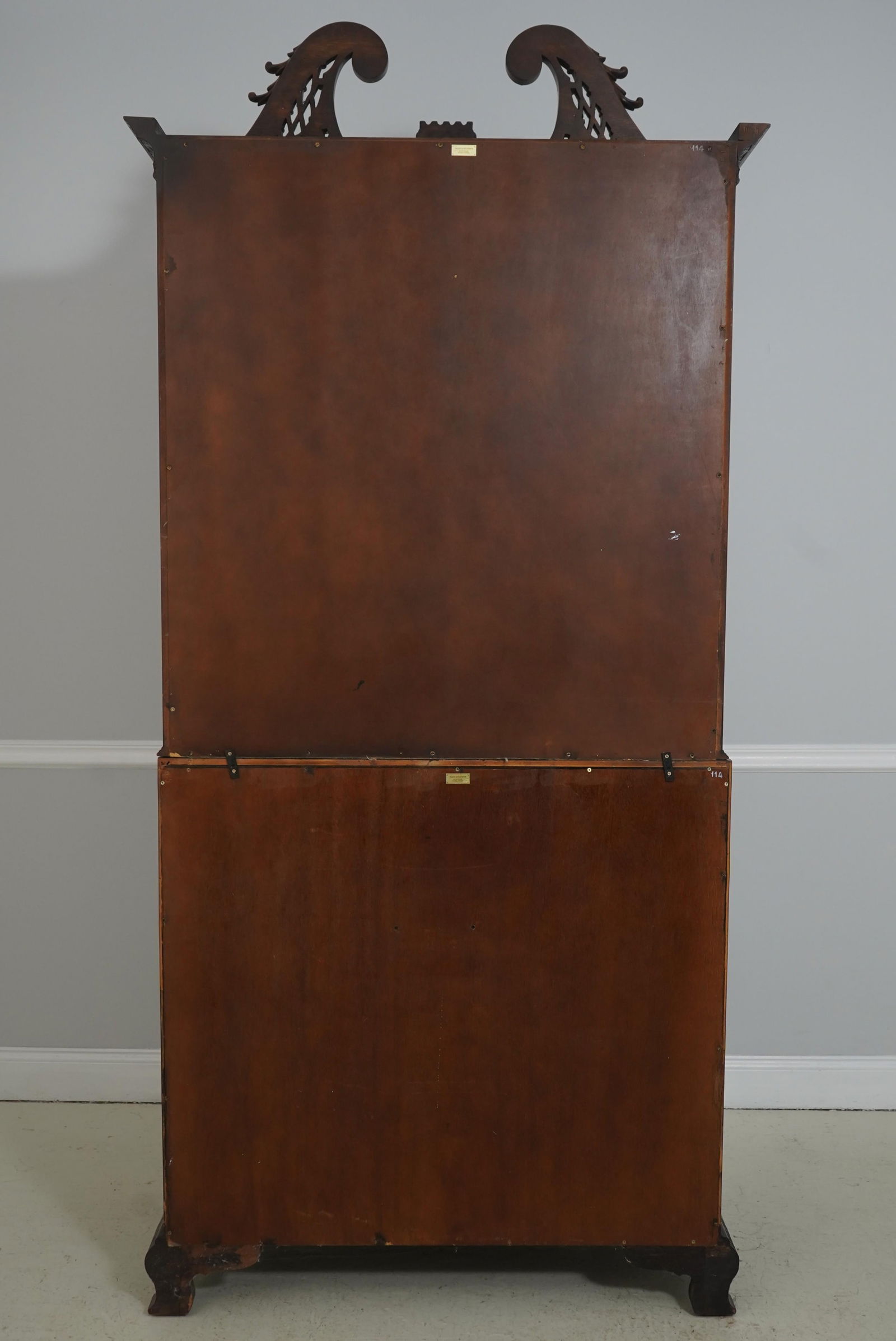 Maitland-Smith Mahogany Chippendale Style Secretary Desk - 16