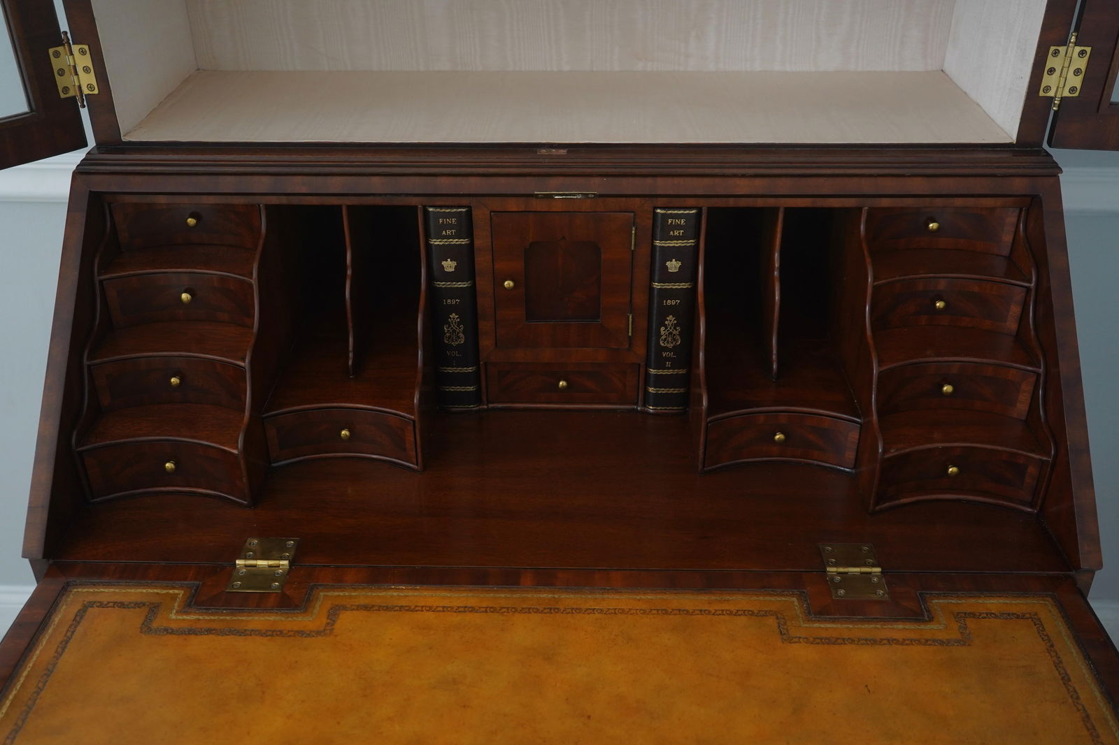 Maitland-Smith Mahogany Chippendale Style Secretary Desk - 6