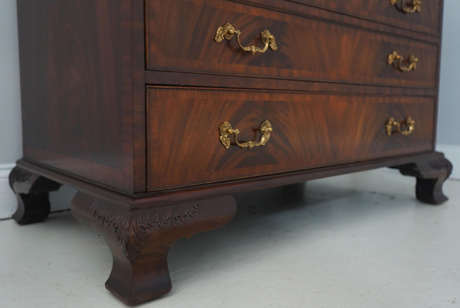 Maitland-Smith Mahogany Chippendale Style Secretary Desk - 9