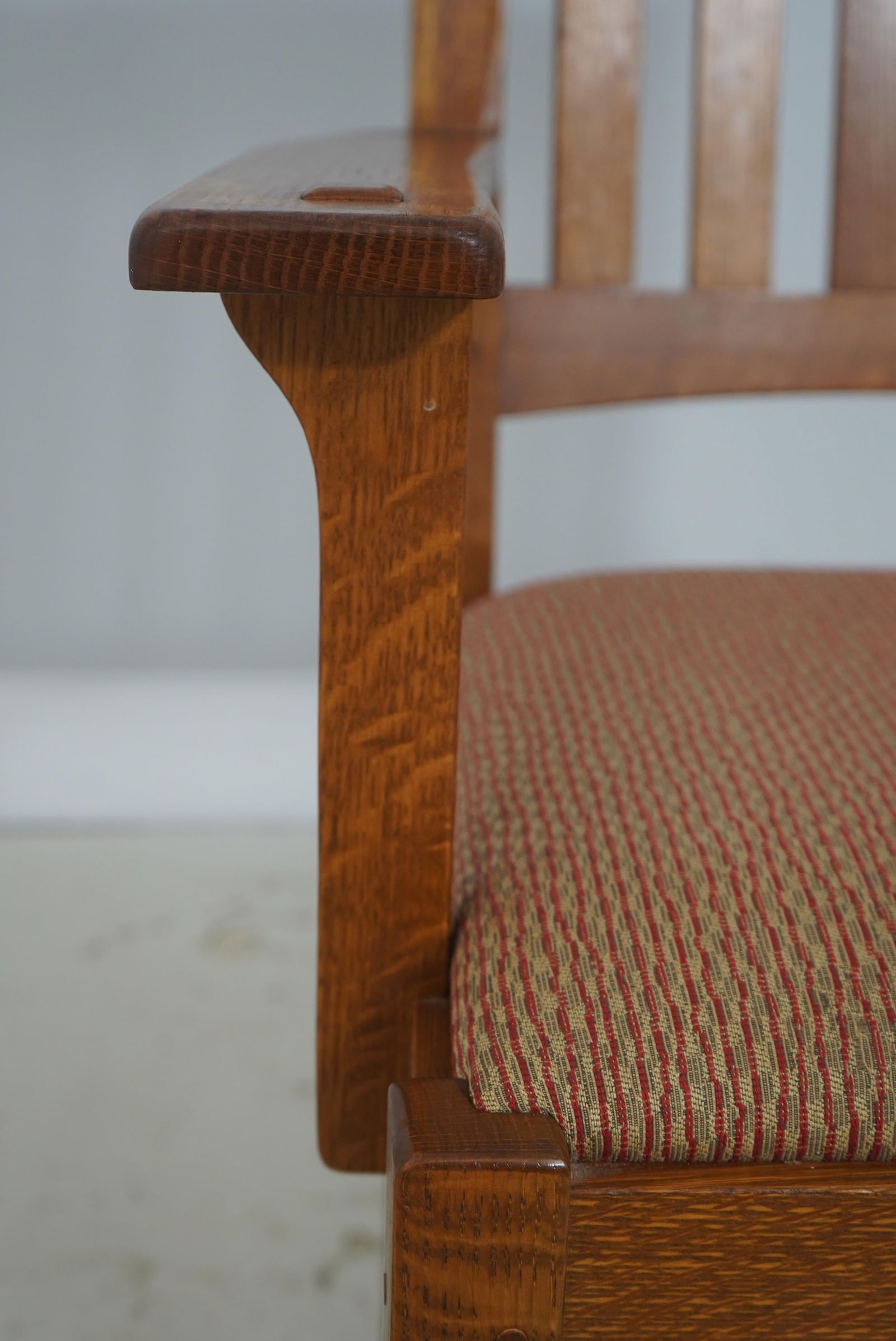 Pair of Stickley Mission Oak Cottage Armchairs - 10