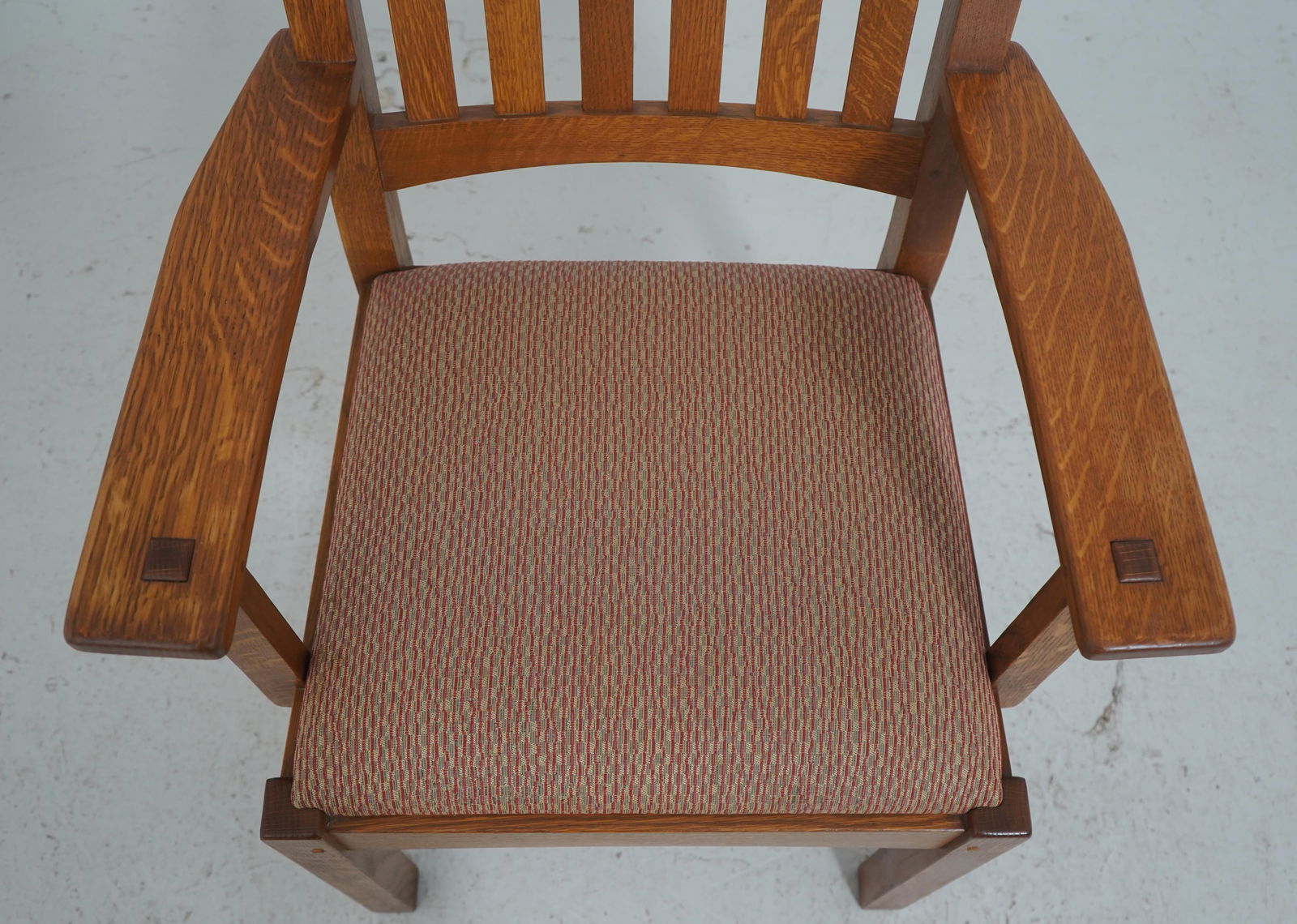 Pair of Stickley Mission Oak Cottage Armchairs - 13