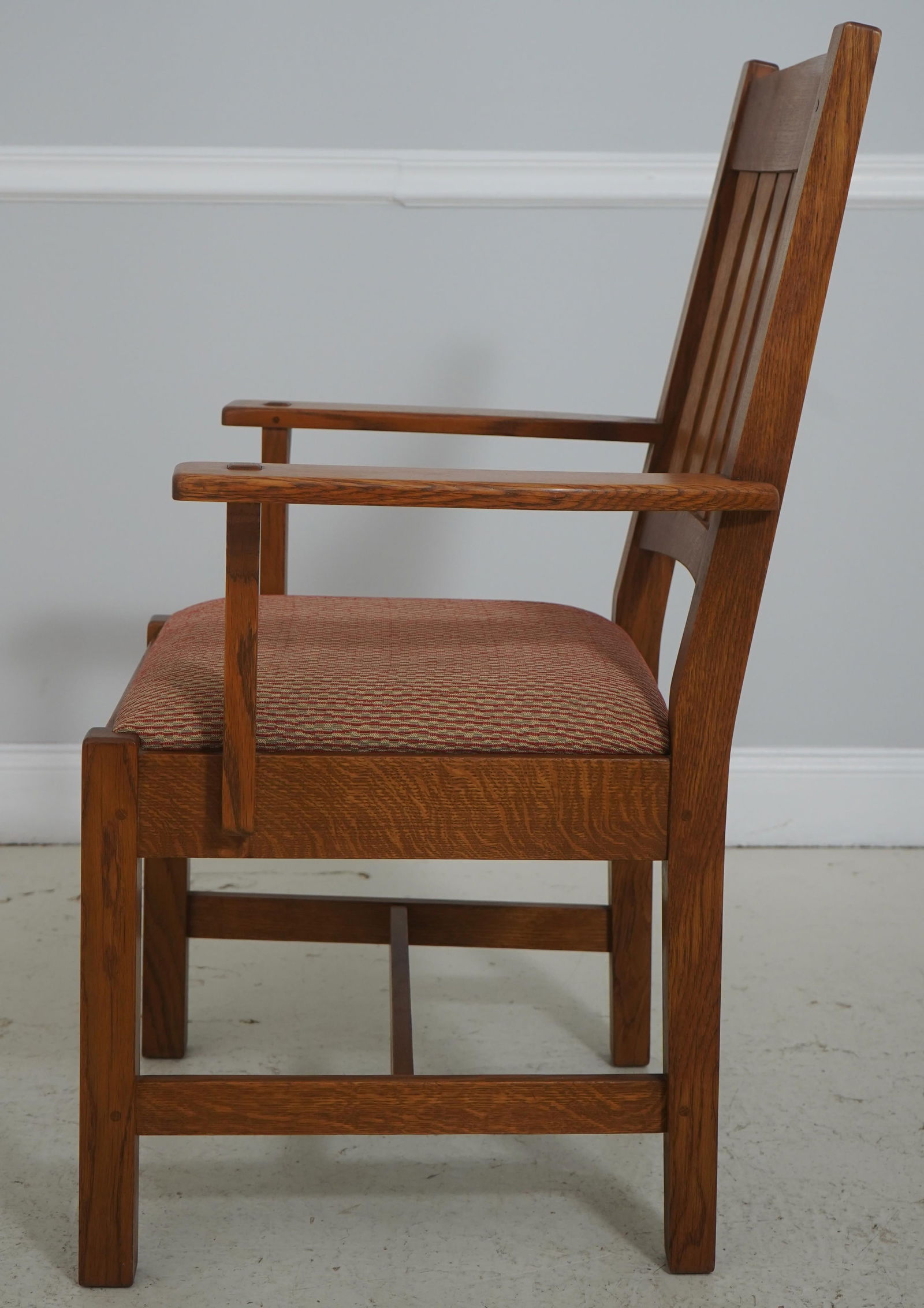 Pair of Stickley Mission Oak Cottage Armchairs - 3