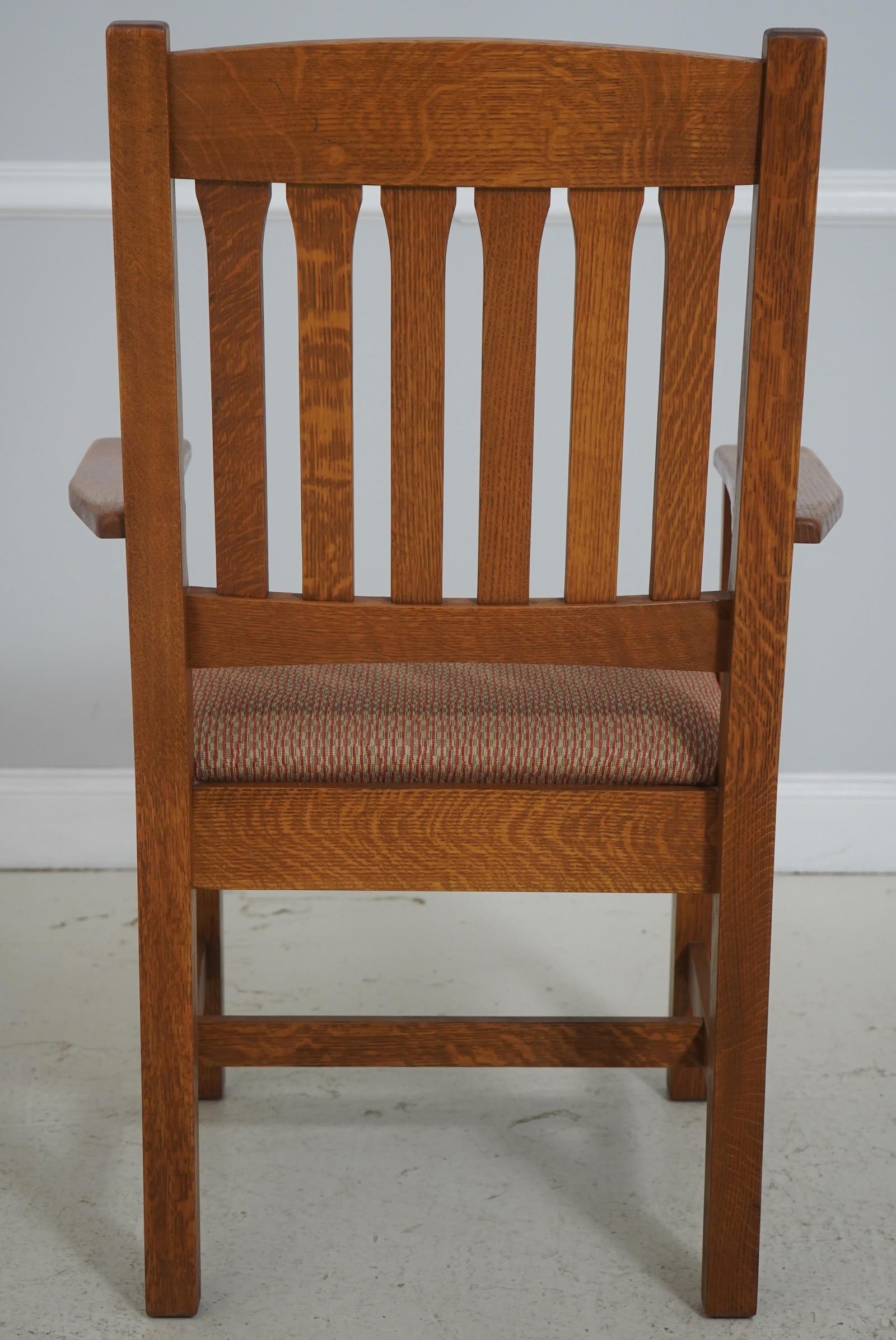 Pair of Stickley Mission Oak Cottage Armchairs - 4