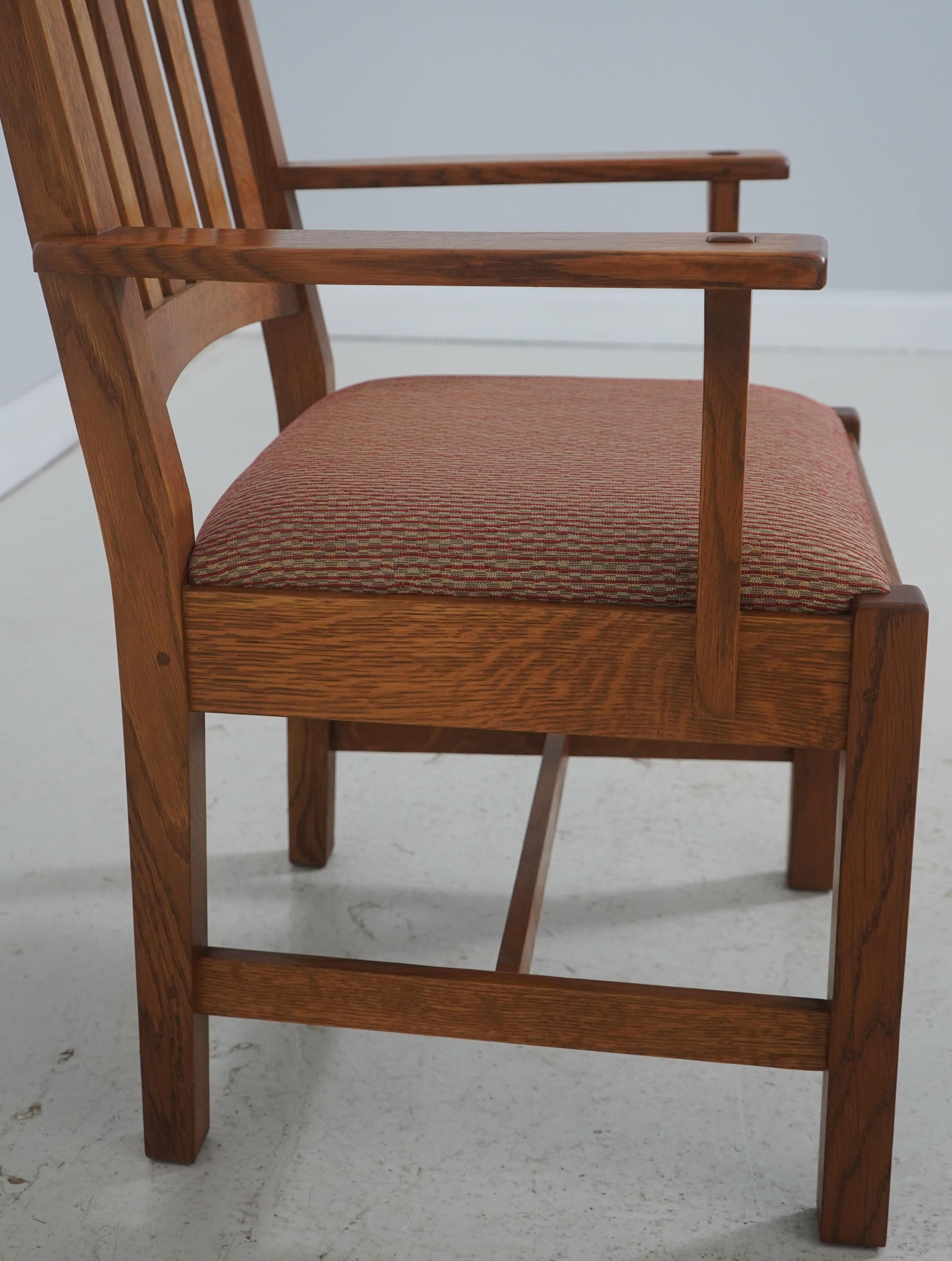 Pair of Stickley Mission Oak Cottage Armchairs - 6