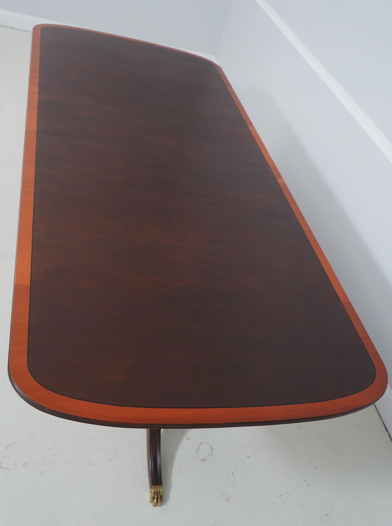 Stickley Mahogany Banded Dining Room Table - 10