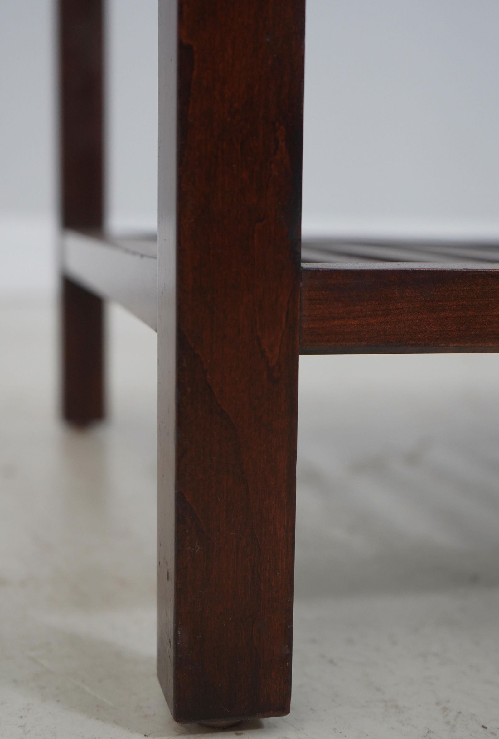 Stickley Cherry Mission Style Two-Tier Glass Top Coffee Table - 10