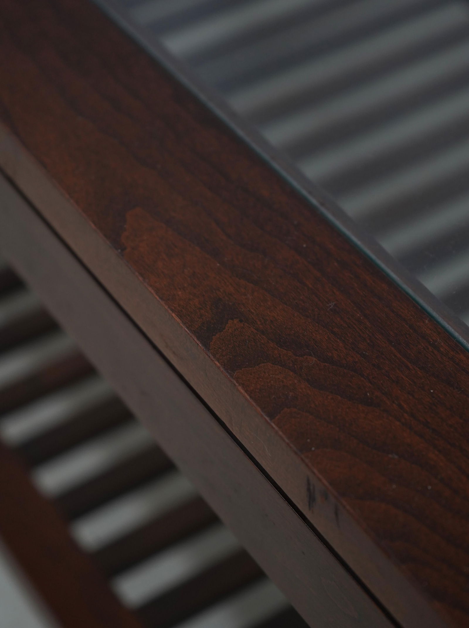 Stickley Cherry Mission Style Two-Tier Glass Top Coffee Table - 11