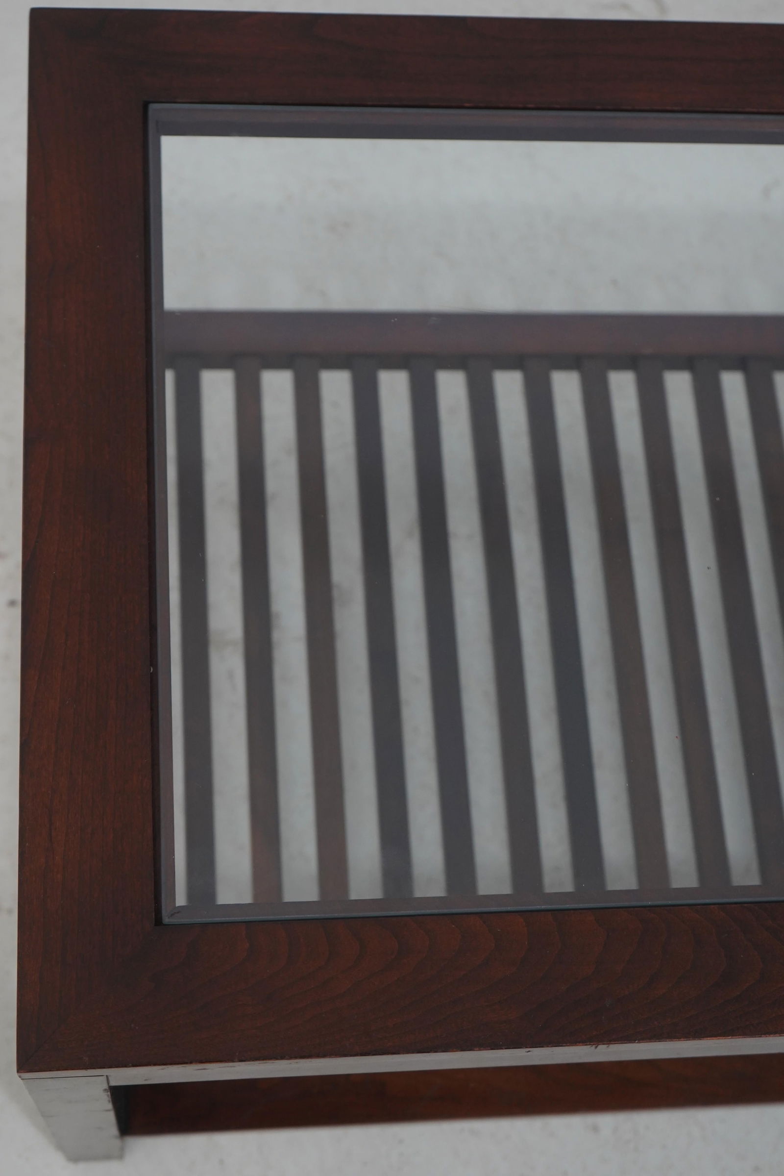 Stickley Cherry Mission Style Two-Tier Glass Top Coffee Table - 8