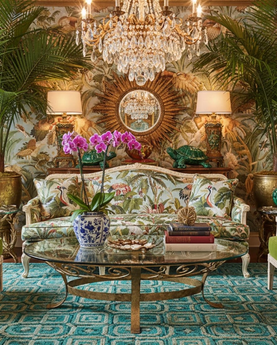 Vintage 1990s Gilt Iron Scroll Coffee Table – Attributed to Lane – Bespoke Finish by - 2