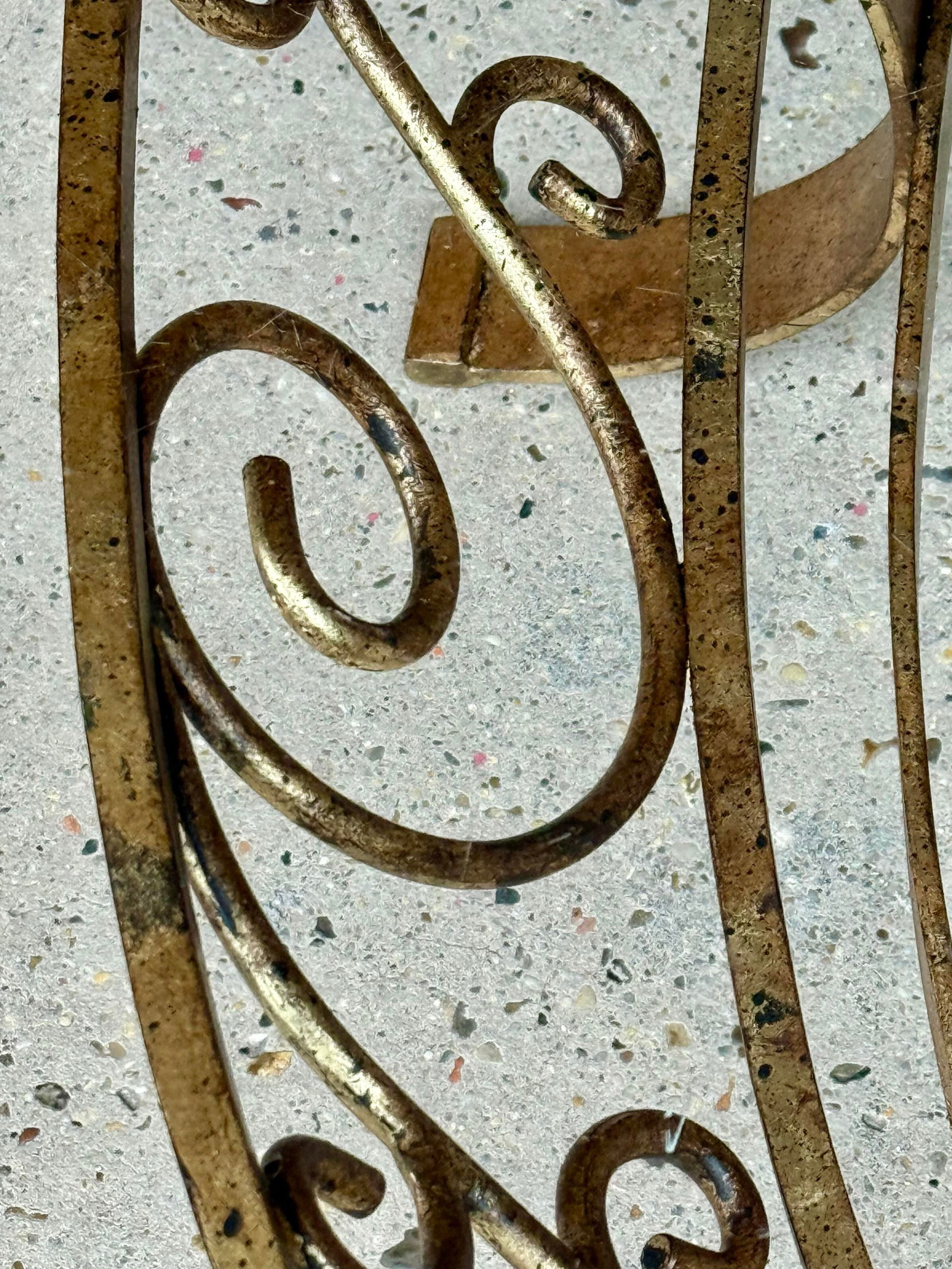 Vintage 1990s Gilt Iron Scroll Coffee Table – Attributed to Lane – Bespoke Finish by - 9