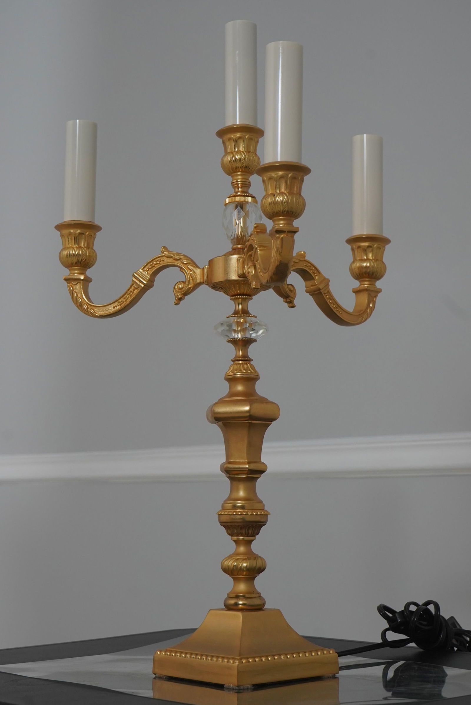 Pair of Laudarte Italian Four-Light Candelabra Lamps - 3