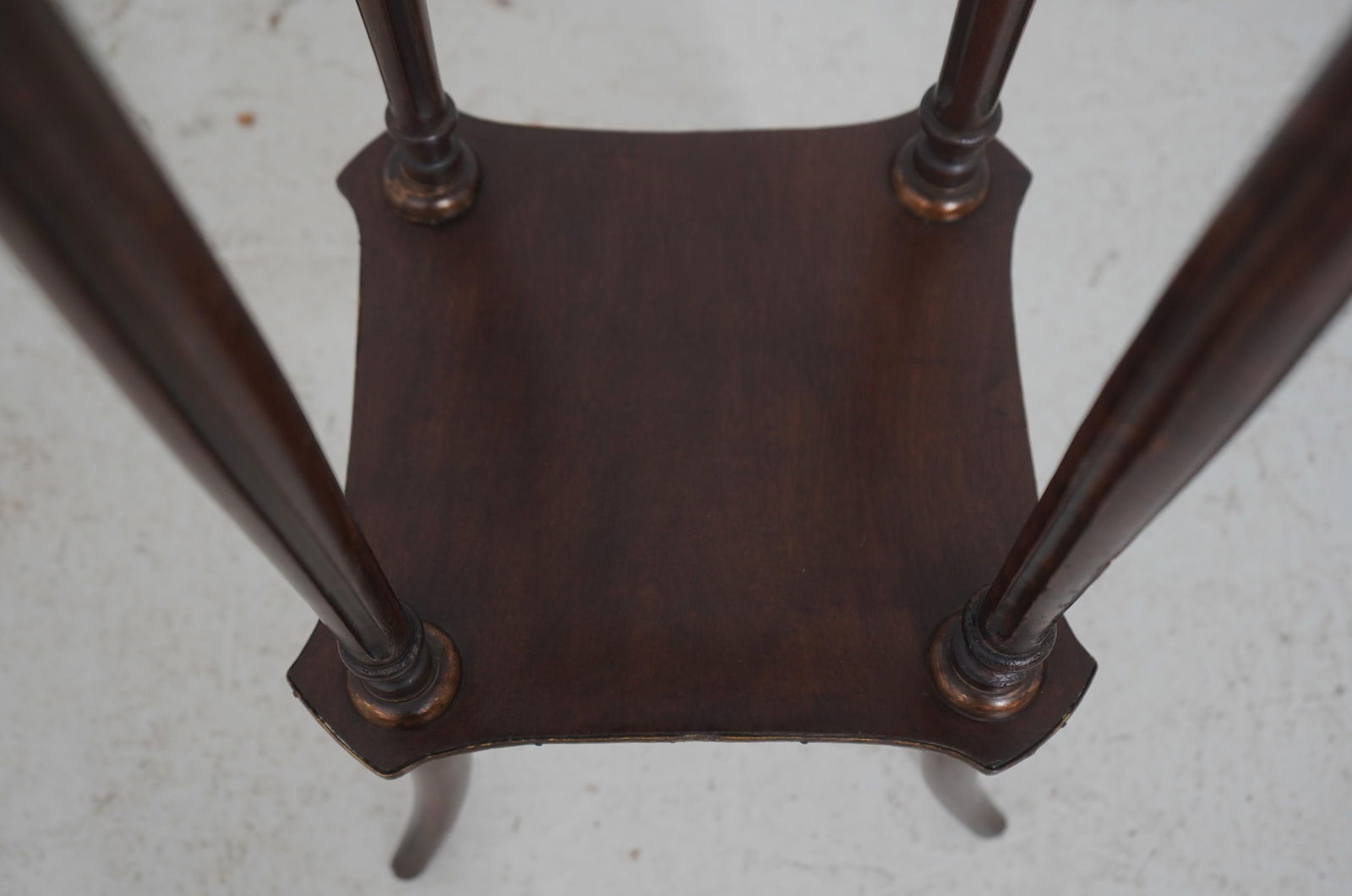 Vintage French Louis XVI Marble Top and Brass Lamp Table Plant Stand - 12