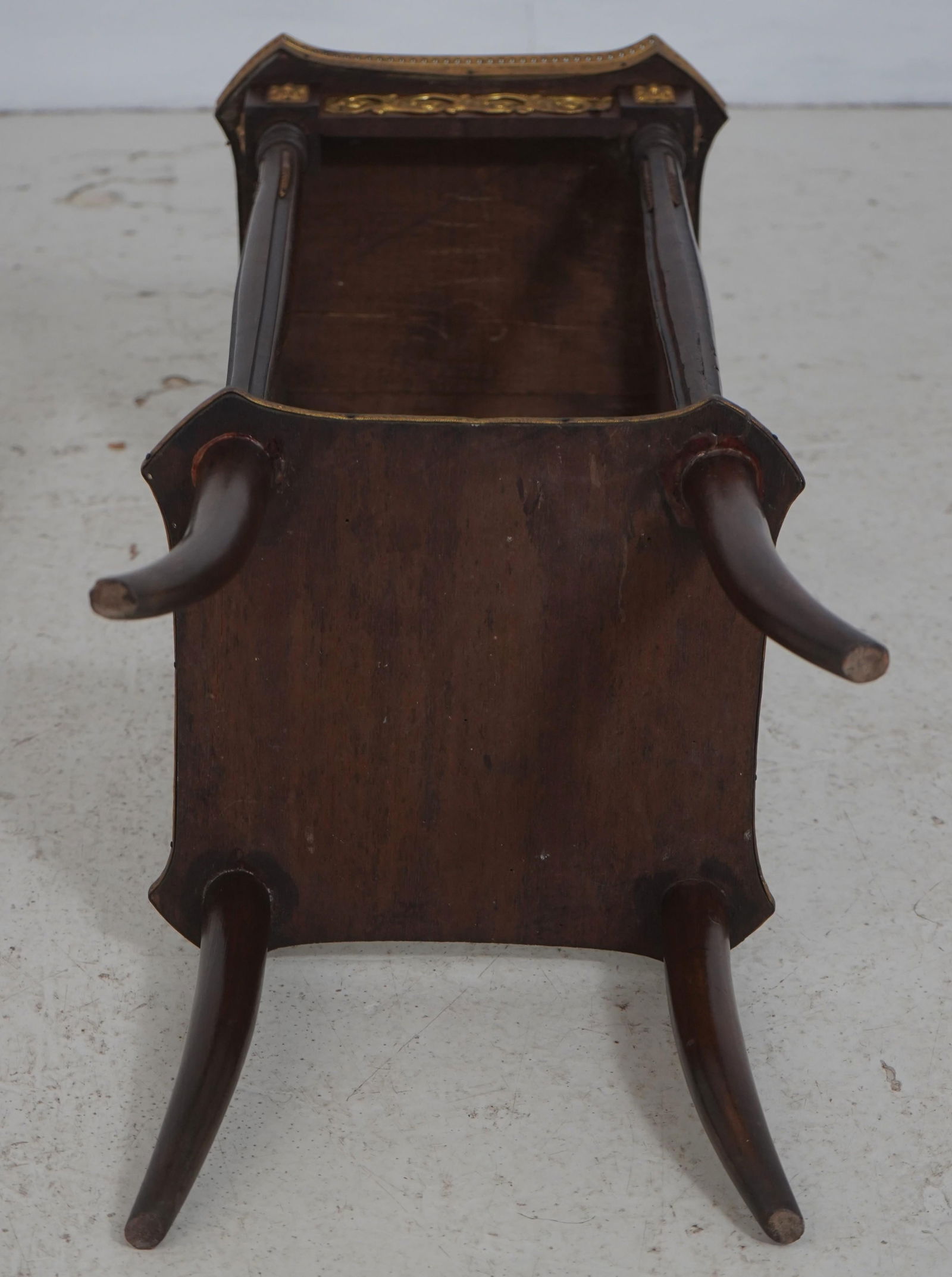 Vintage French Louis XVI Marble Top and Brass Lamp Table Plant Stand - 13