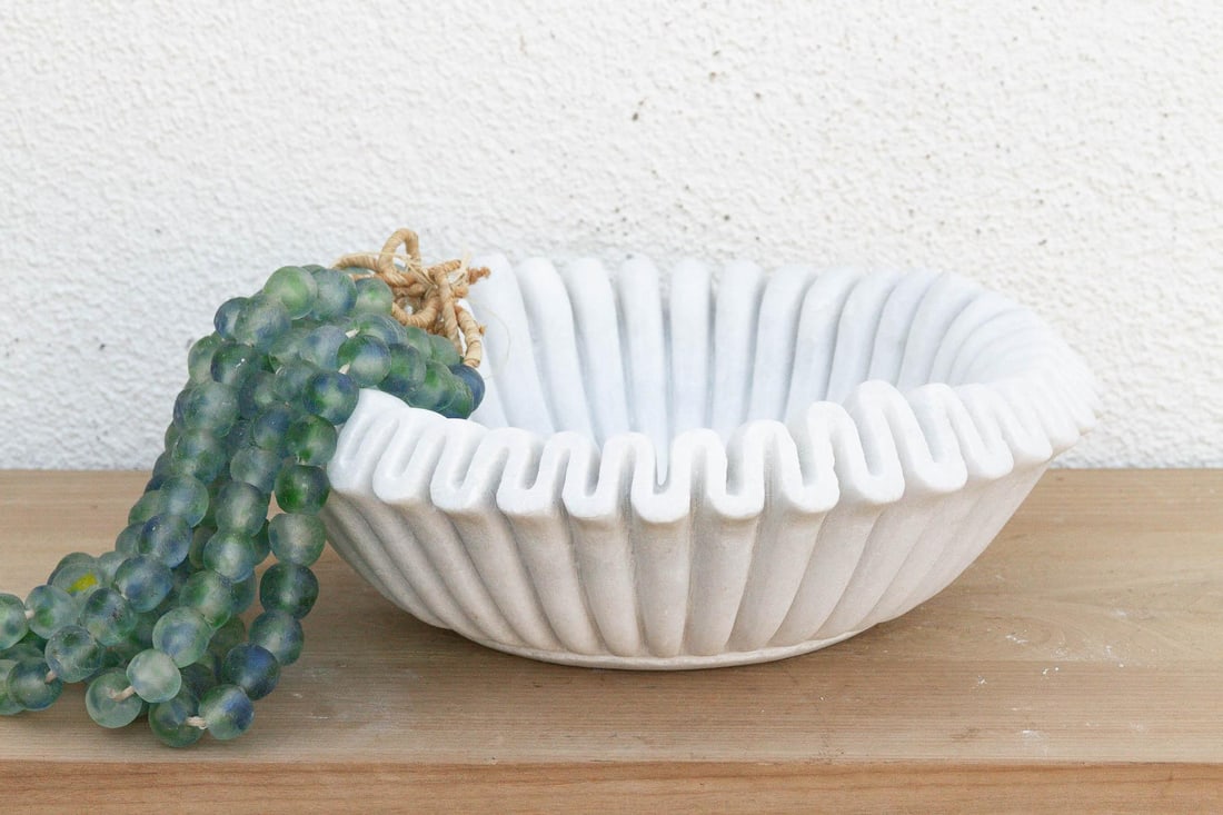 Hand-Carved Large Marble Centerpiece - 2