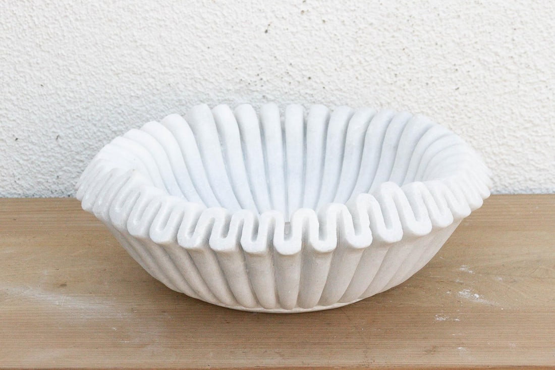 Hand-Carved Large Marble Centerpiece - 4