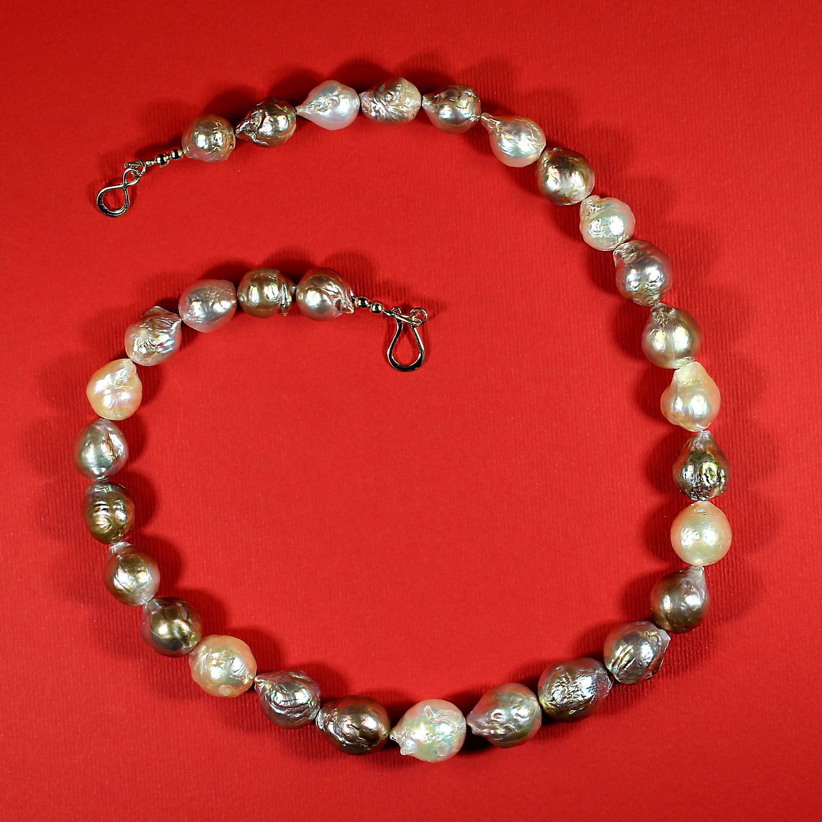 Ajd 18 Inch Baroque Gently Graduated Pearl Necklace - 5