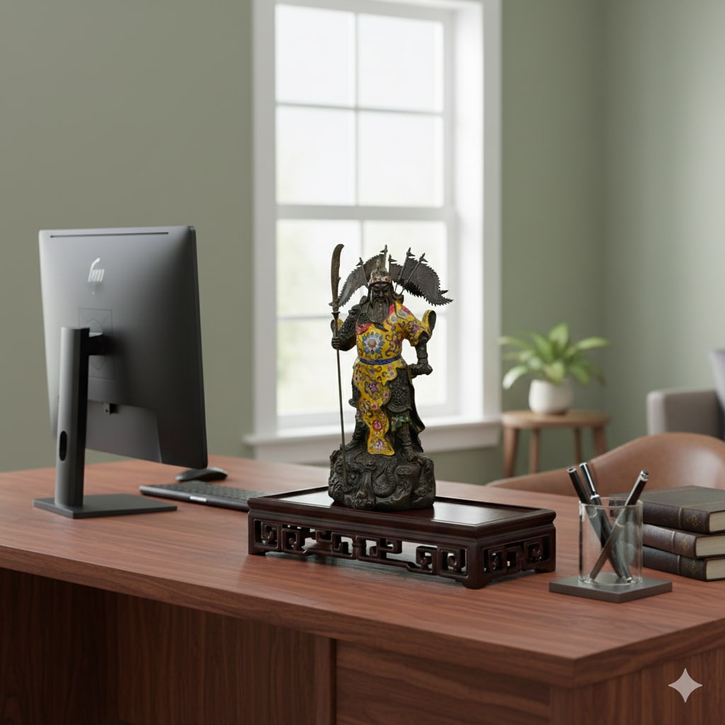 Dark Brown Stained Oriental Geometric Rectangular Display Table Stand - 5