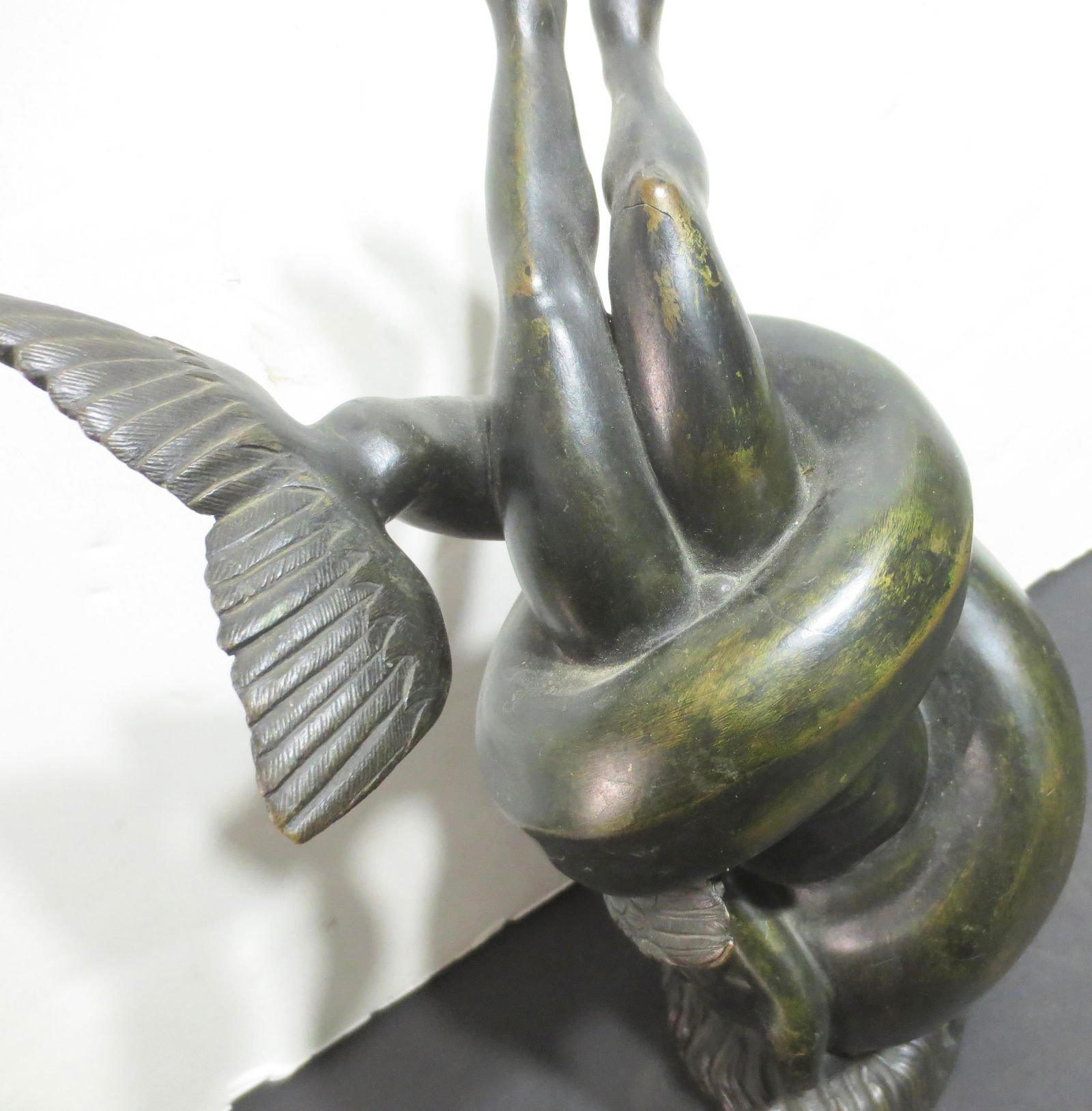 Grand Tour Bronze of Winged Eros on Dolphin - 4