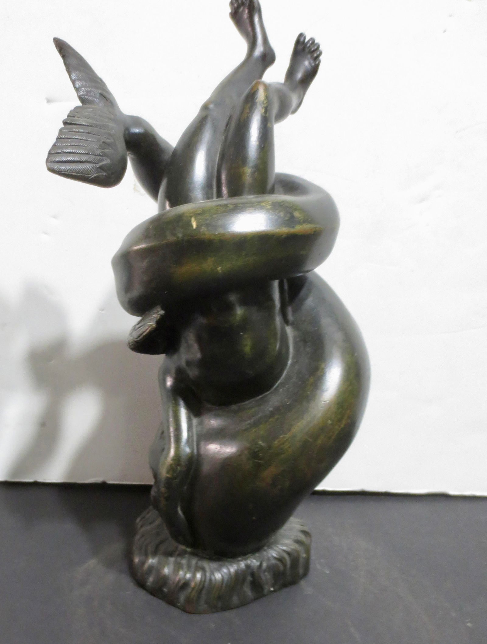 Grand Tour Bronze of Winged Eros on Dolphin - 5