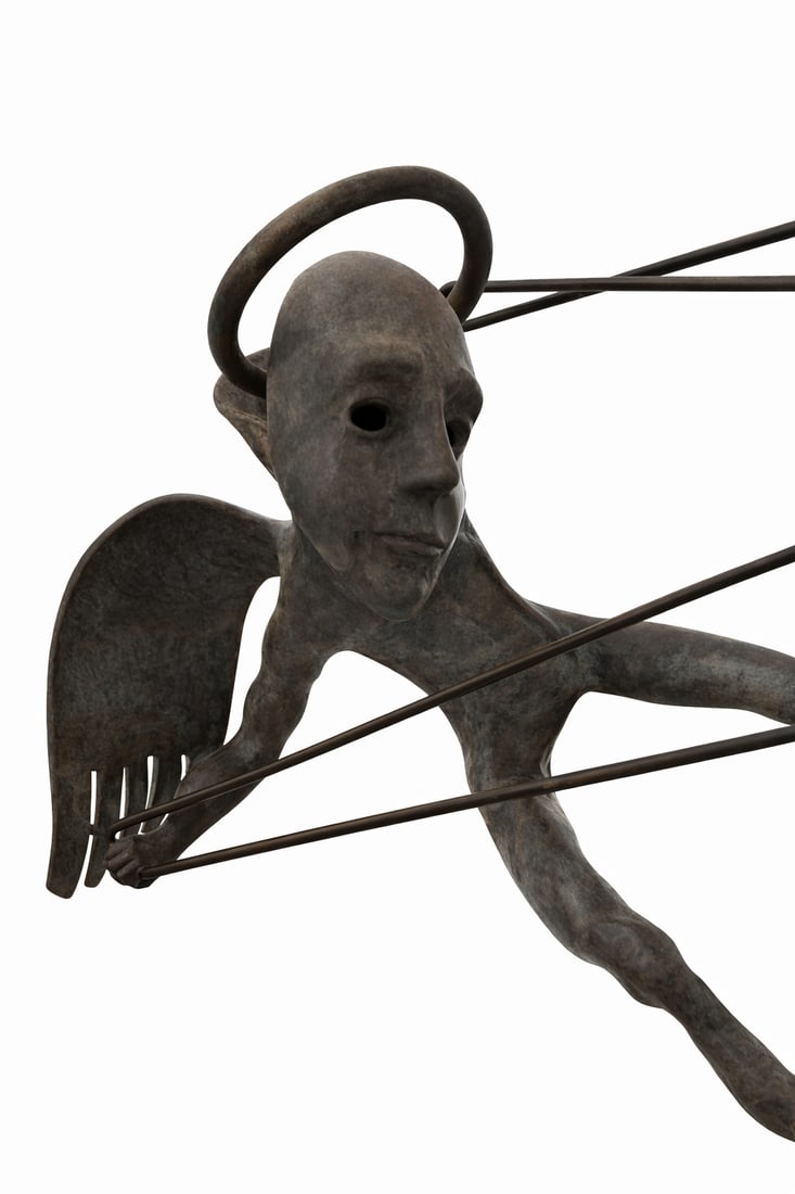 Monumental Figurative Large Sculpture Exploring Inner Conflict – Good vs Evil - 3