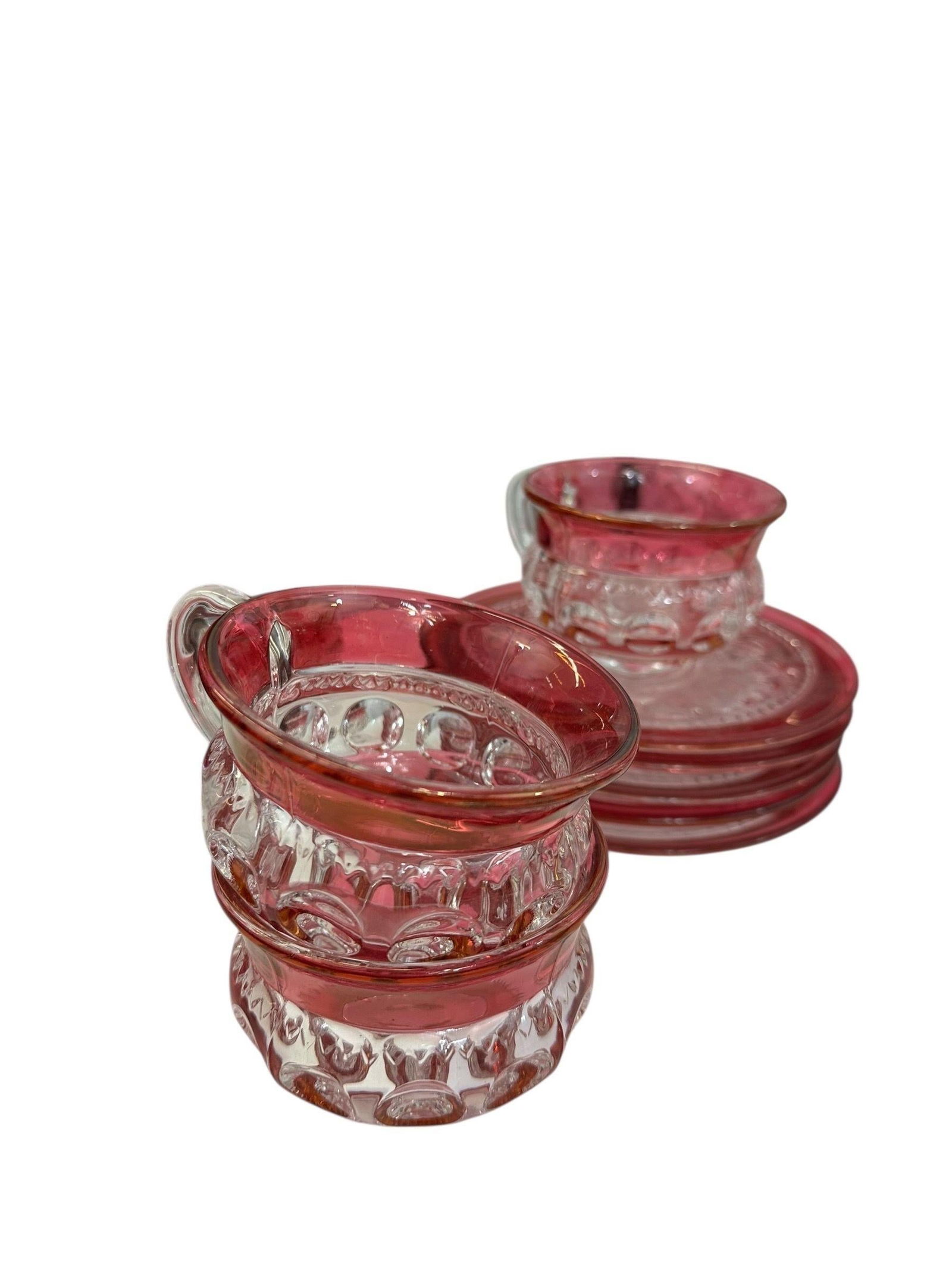 Vintage Tiffin Kings Crown Thumbprint Tea Set for 10 With Extras - 44 Pieces - 13