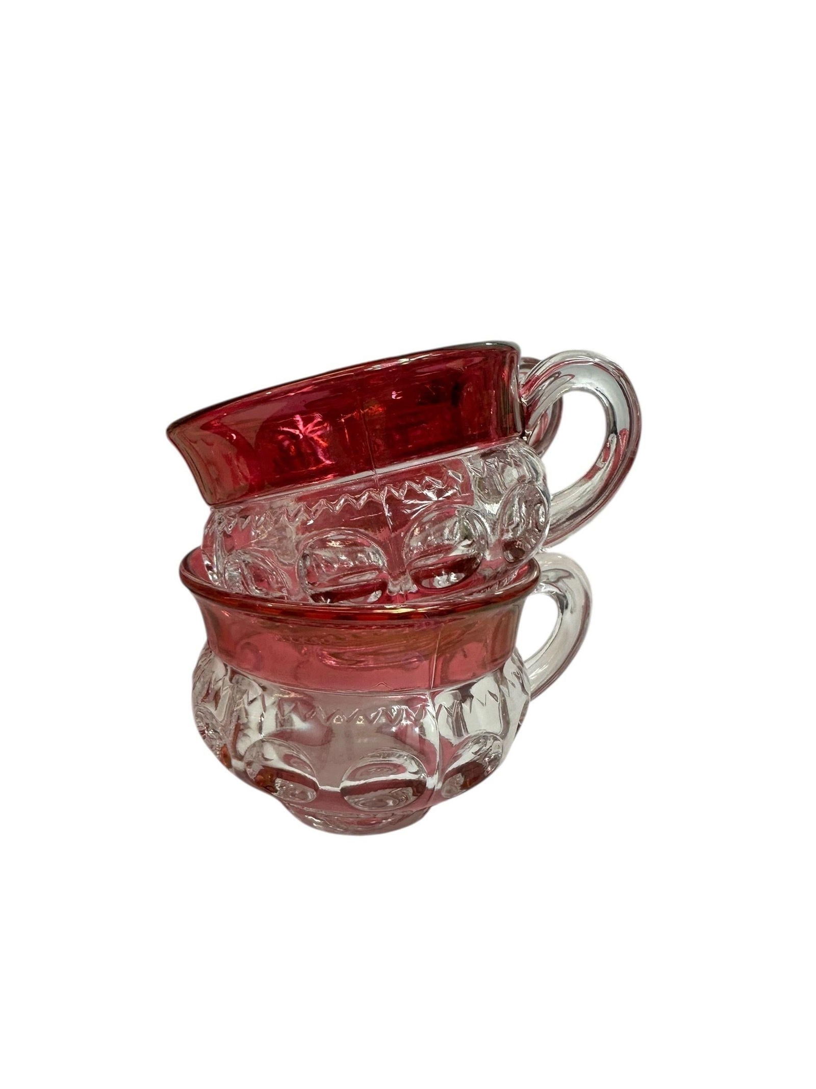 Vintage Tiffin Kings Crown Thumbprint Tea Set for 10 With Extras - 44 Pieces - 17