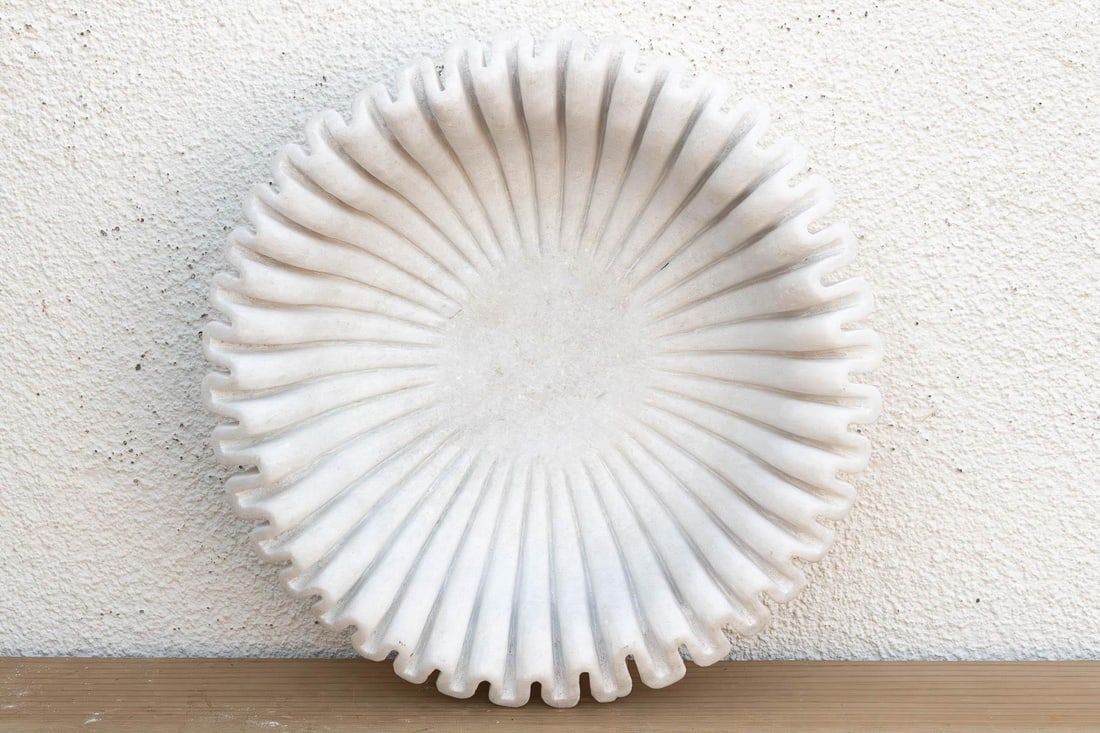 Sculptural Shell Marble Stone Vessel - 5