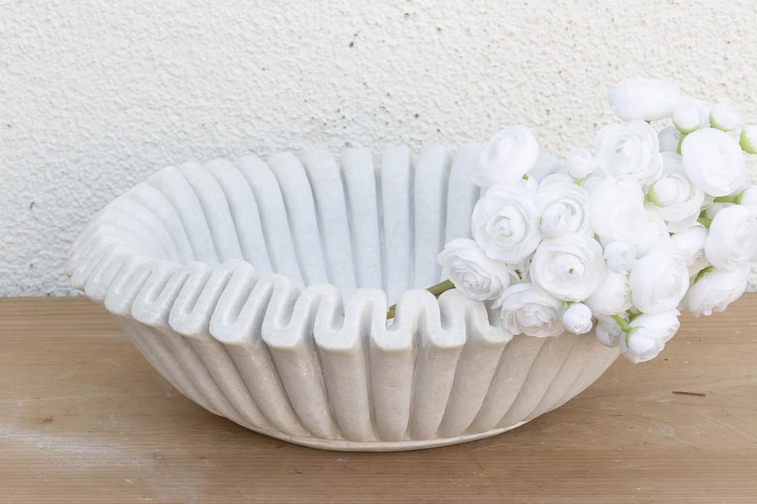 Grand Fluted Marble Catch-All - 2