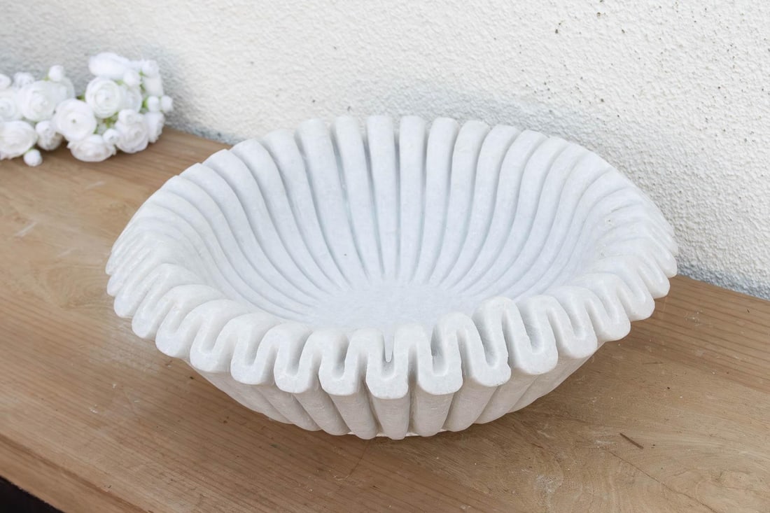 Grand Fluted Marble Catch-All - 3