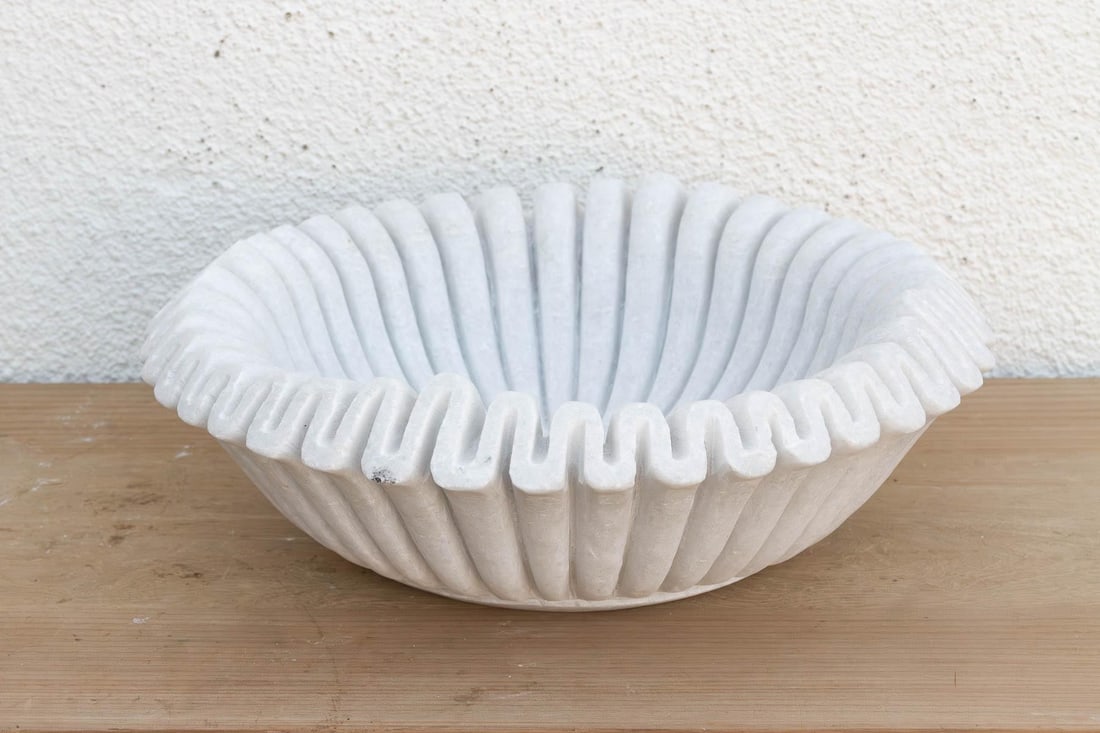 Grand Fluted Marble Catch-All - 6