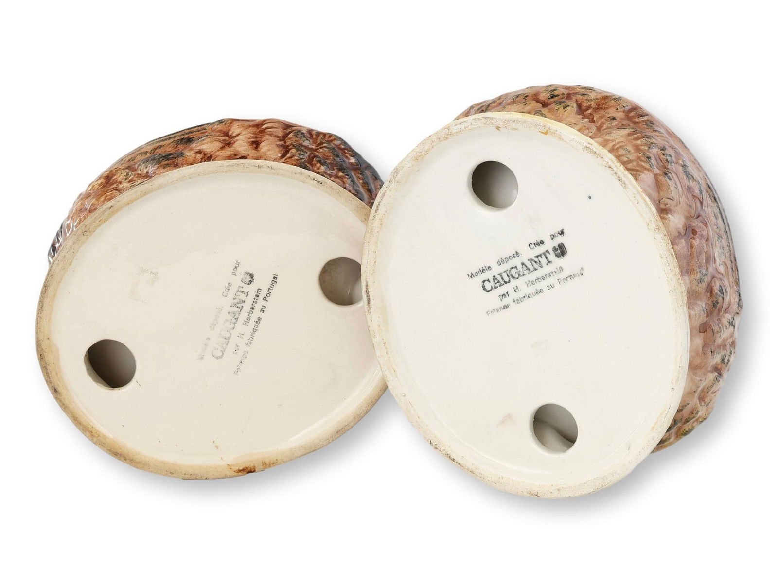 Midcentury French Majolica Hen Pâté Dishes - 7