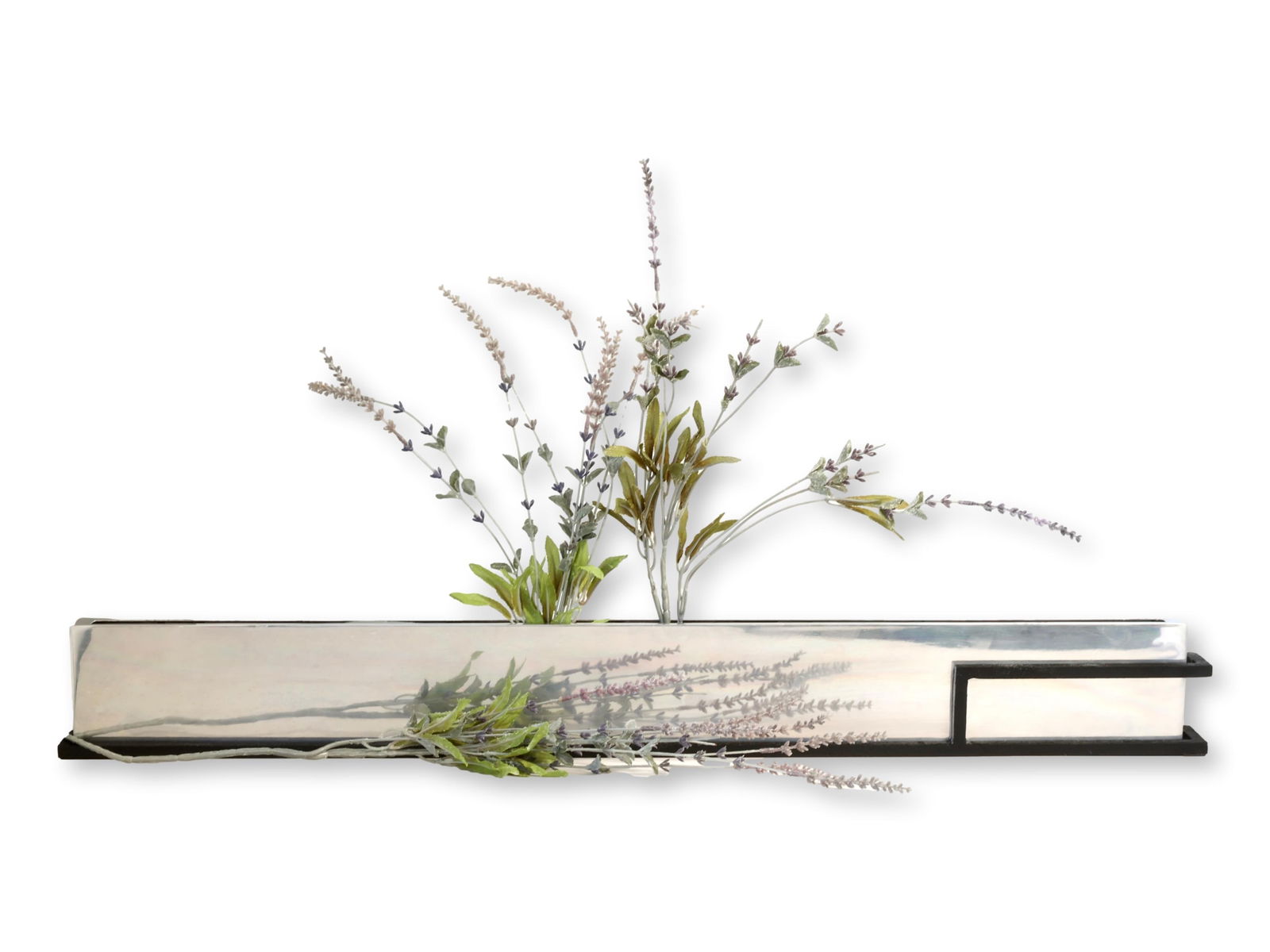 Michael Aram 35.5" Chrome & Iron Planter - 3