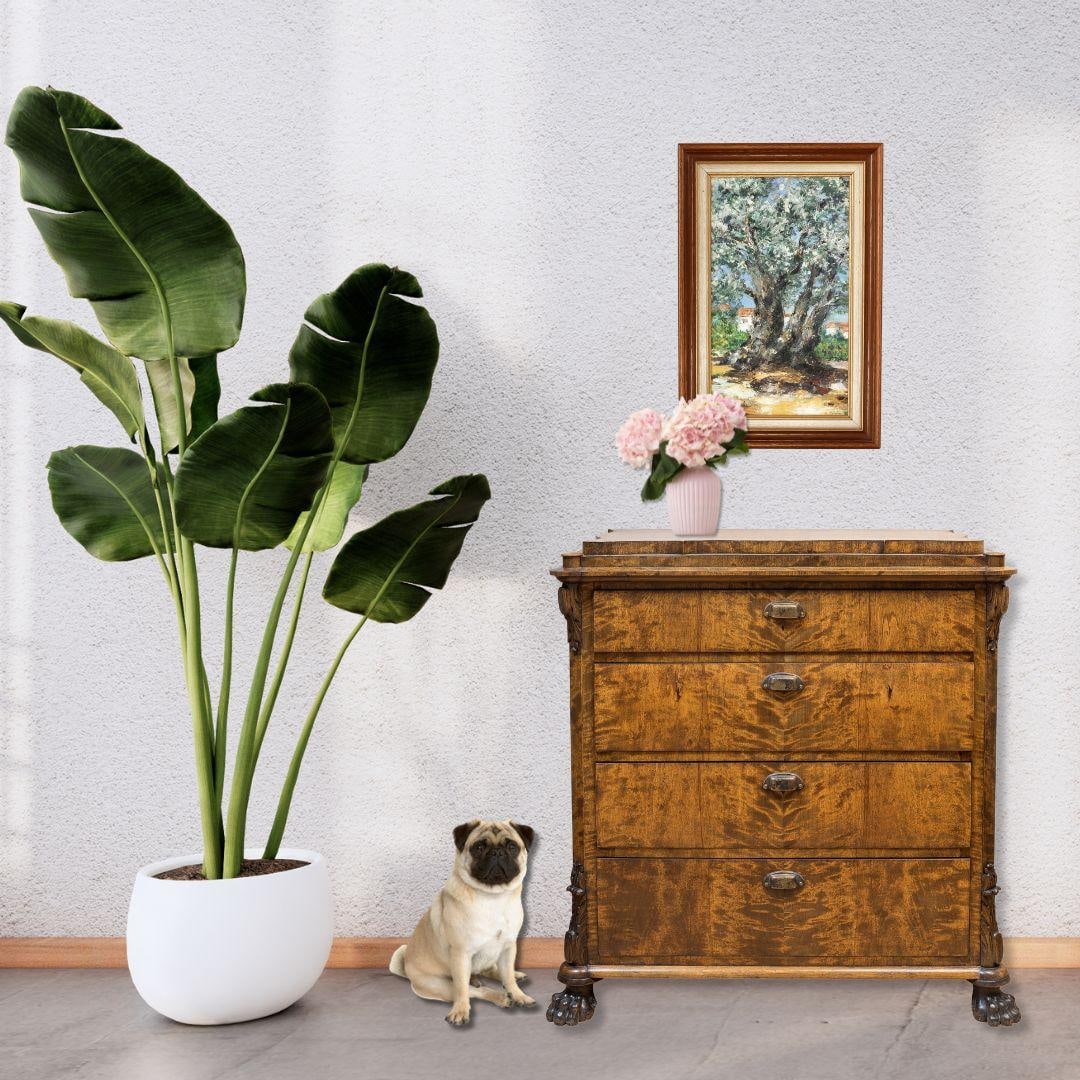 Early 1900s French Flowering Tree Painting - 2