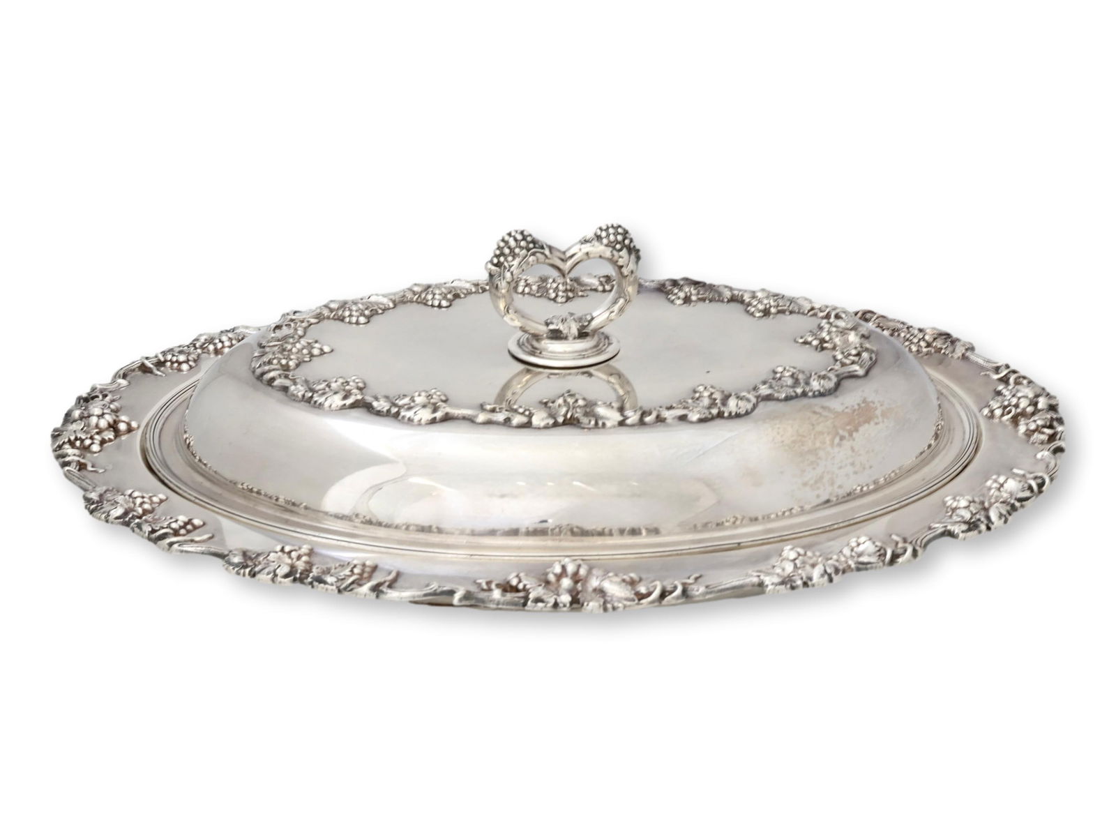 Oversized Silverplate Serving Dish W/ Heart Lid - 3