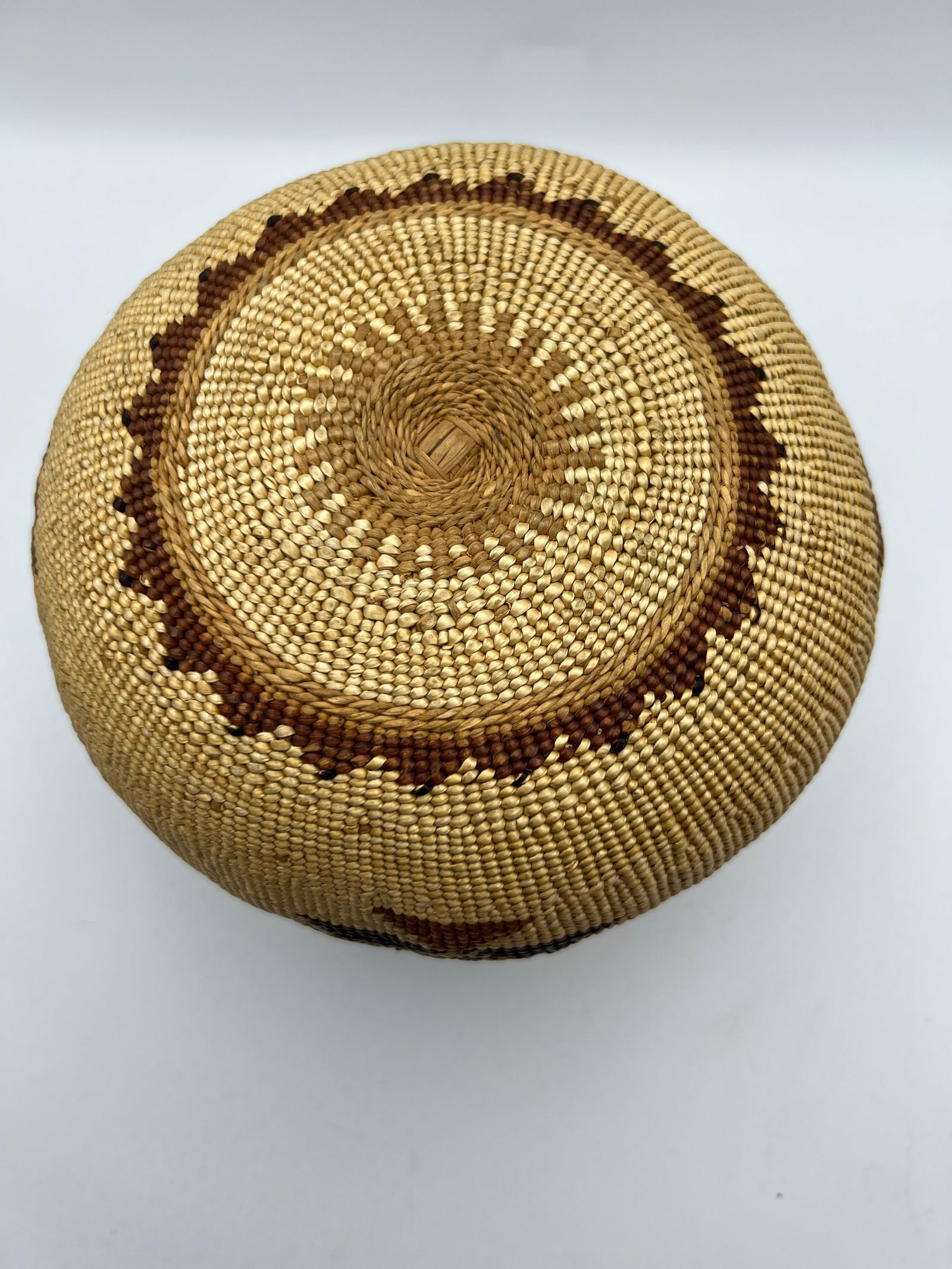 Antique Native American Basket Hupa or Pit River Afrohemian Decor - 7