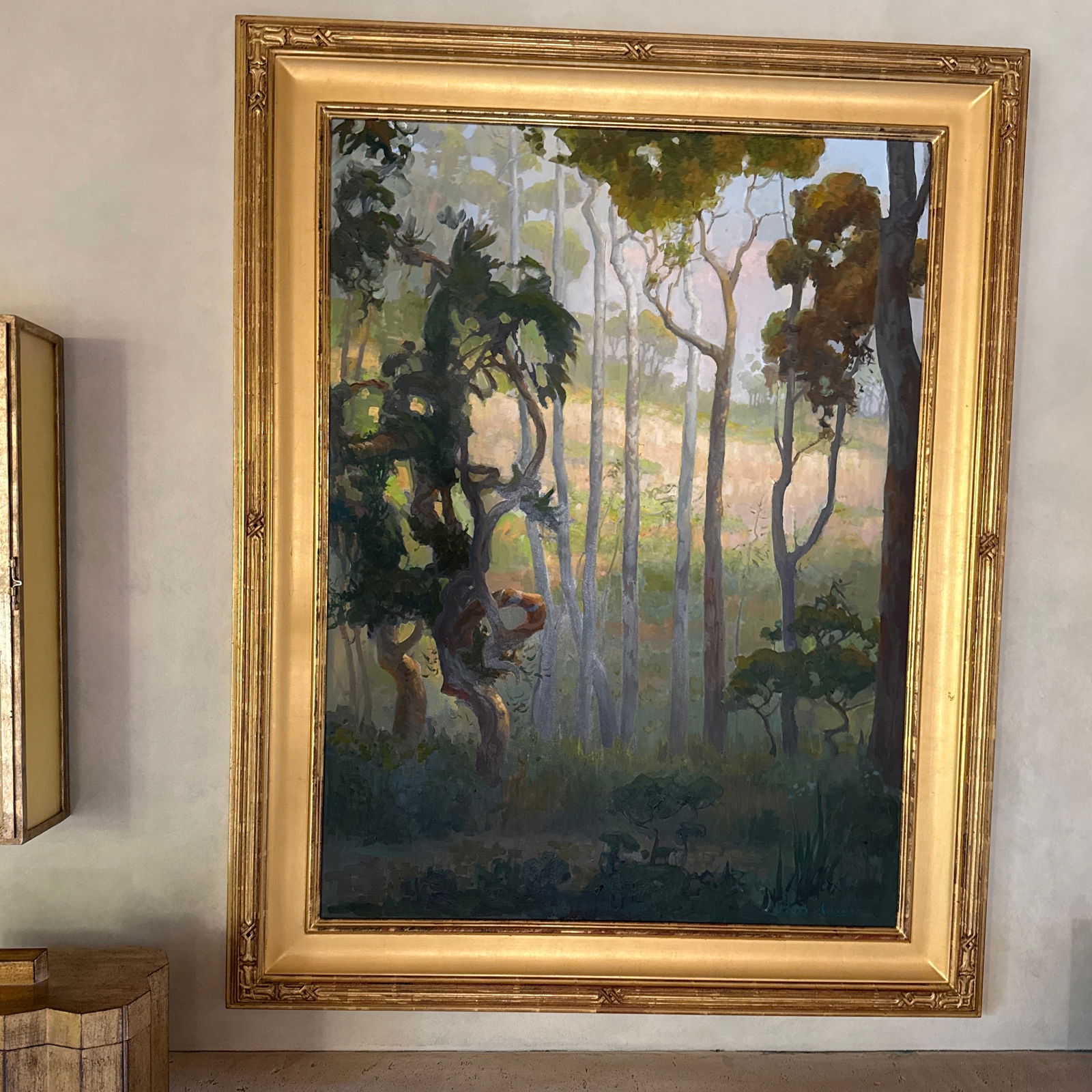 Peter Adams "Eucalyptus Forest" Oil on Board Painting - 2