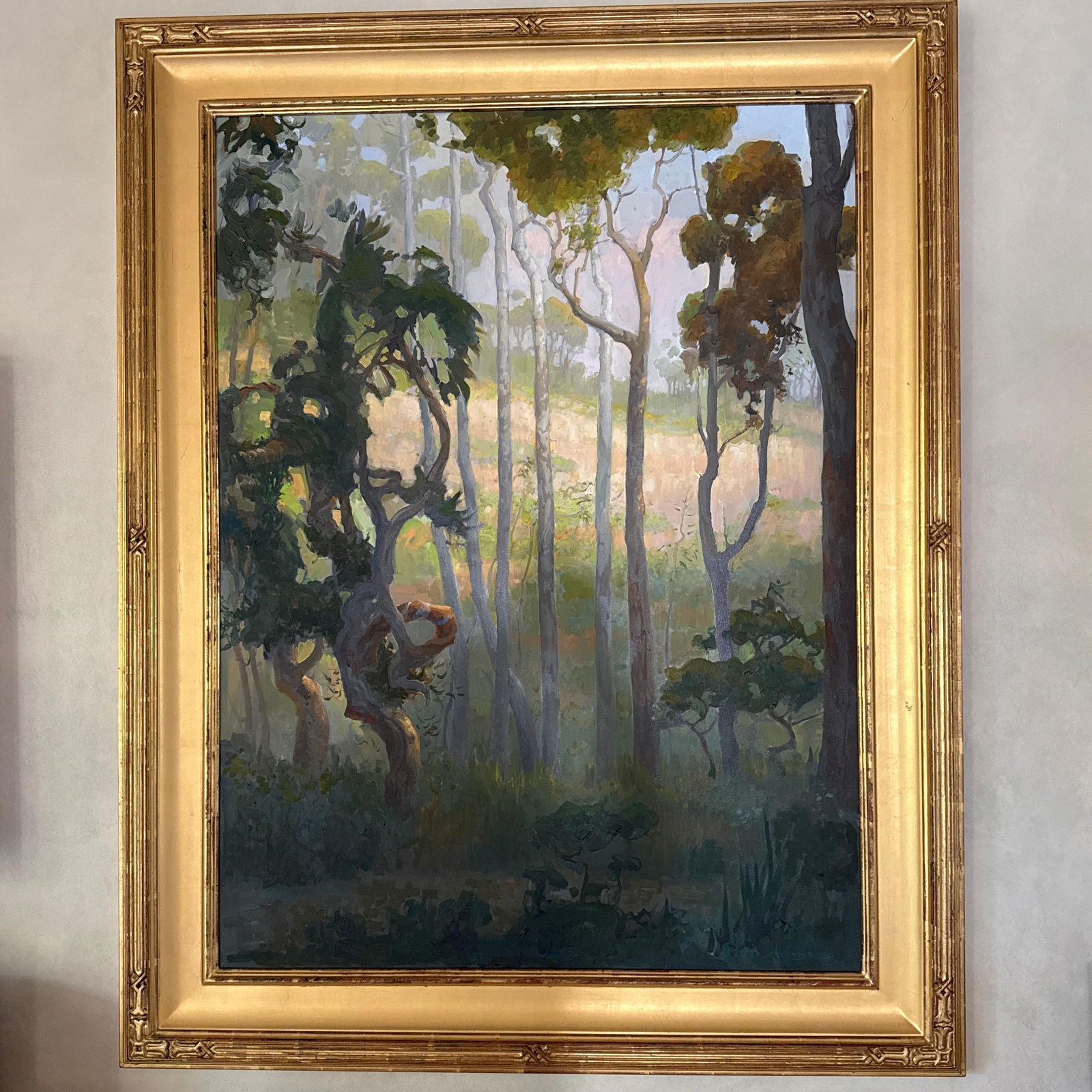 Peter Adams "Eucalyptus Forest" Oil on Board Painting - 6