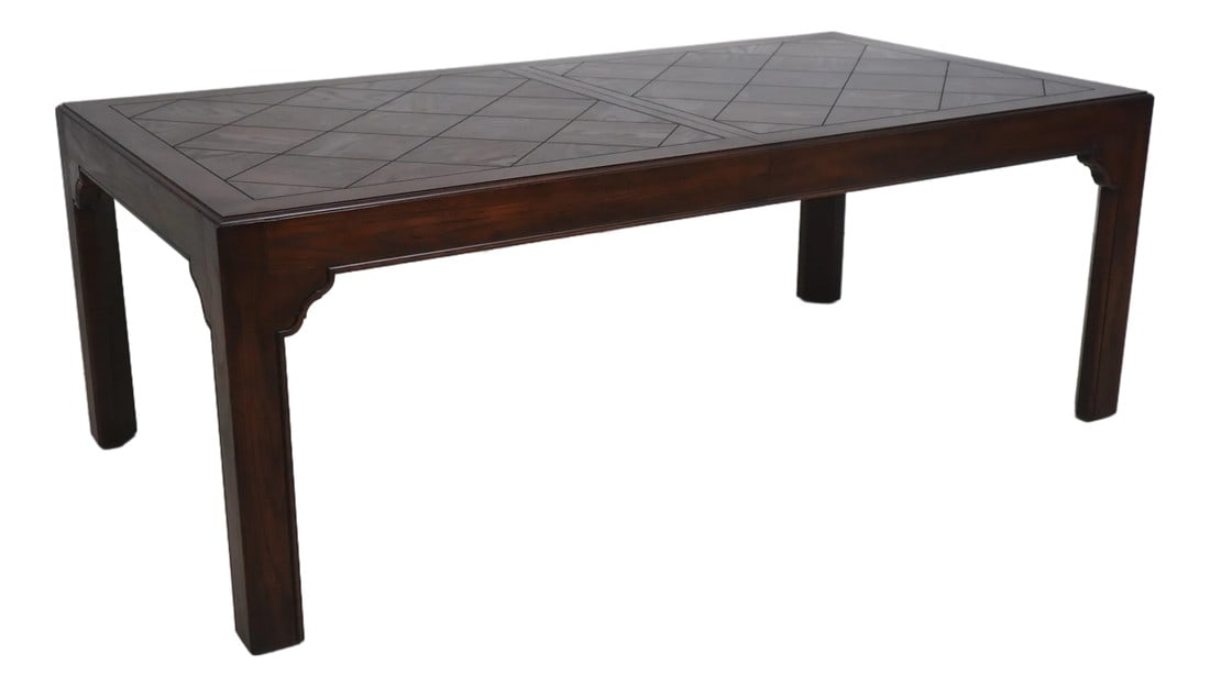 Baker Oak Dining Table With Two Leaves (1 of 16)
