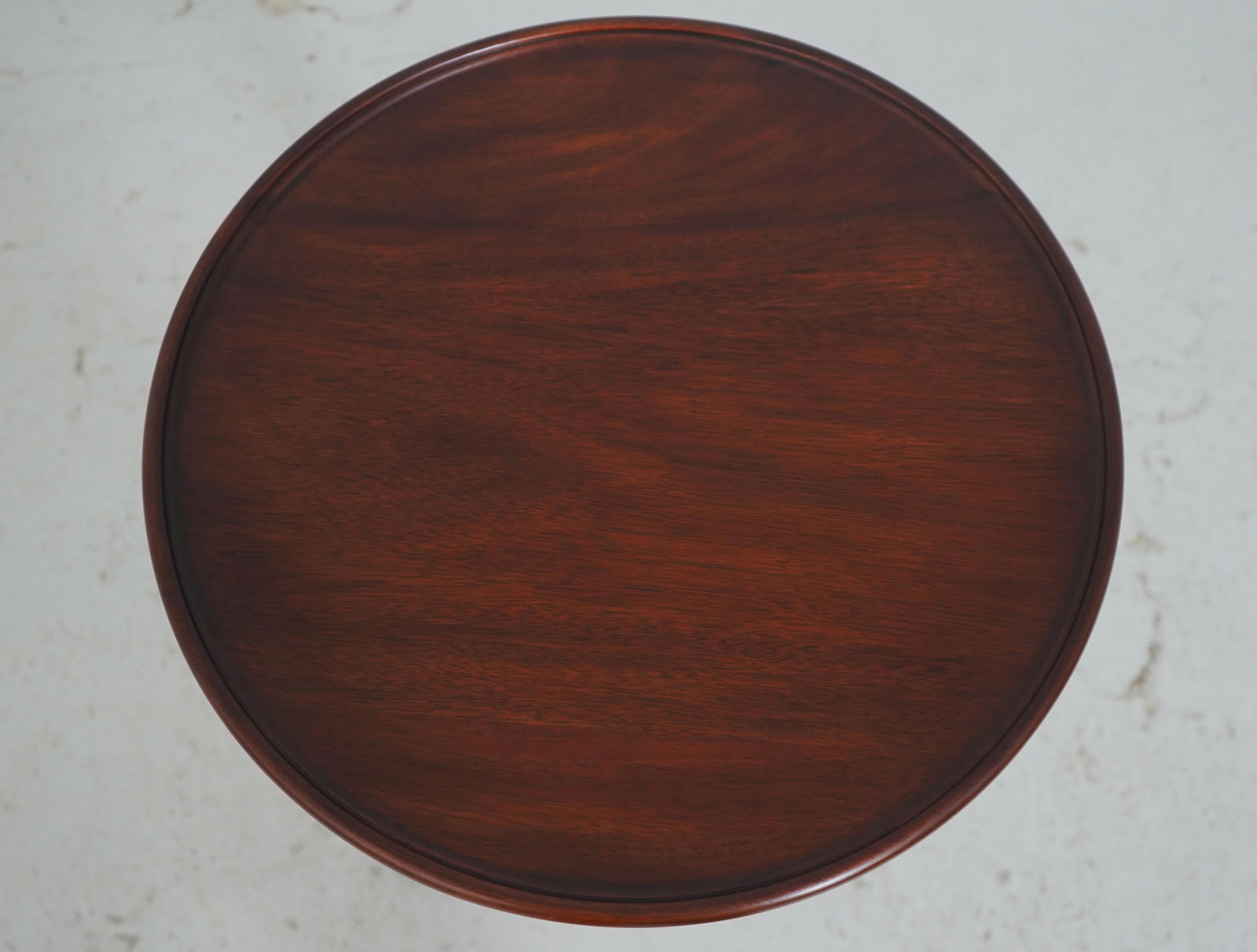 Henkel Harris Mahogany Round Pedestal Side Table Candle Stand - 3