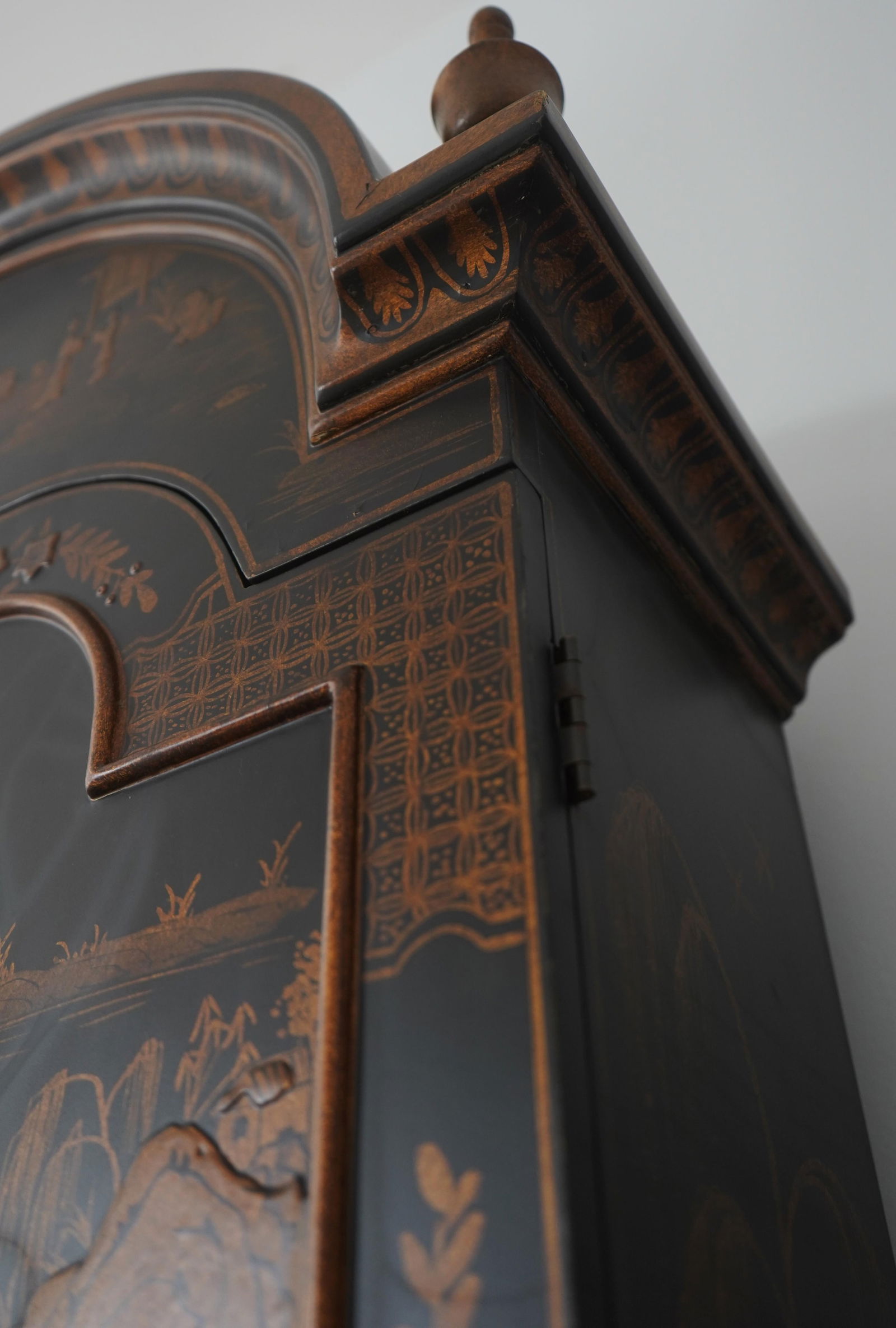 Harden Black Painted Chinoiserie Secretary Desk - 14