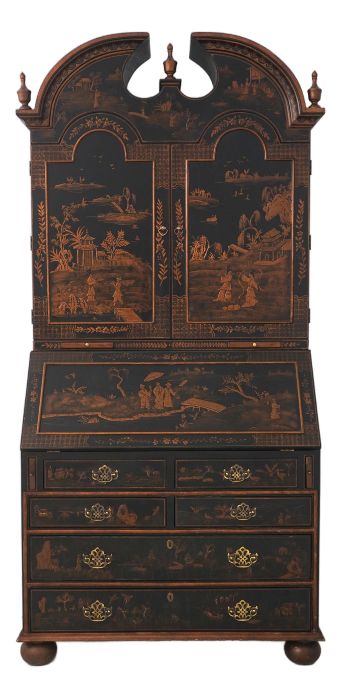 Harden Black Painted Chinoiserie Secretary Desk (1 of 18)