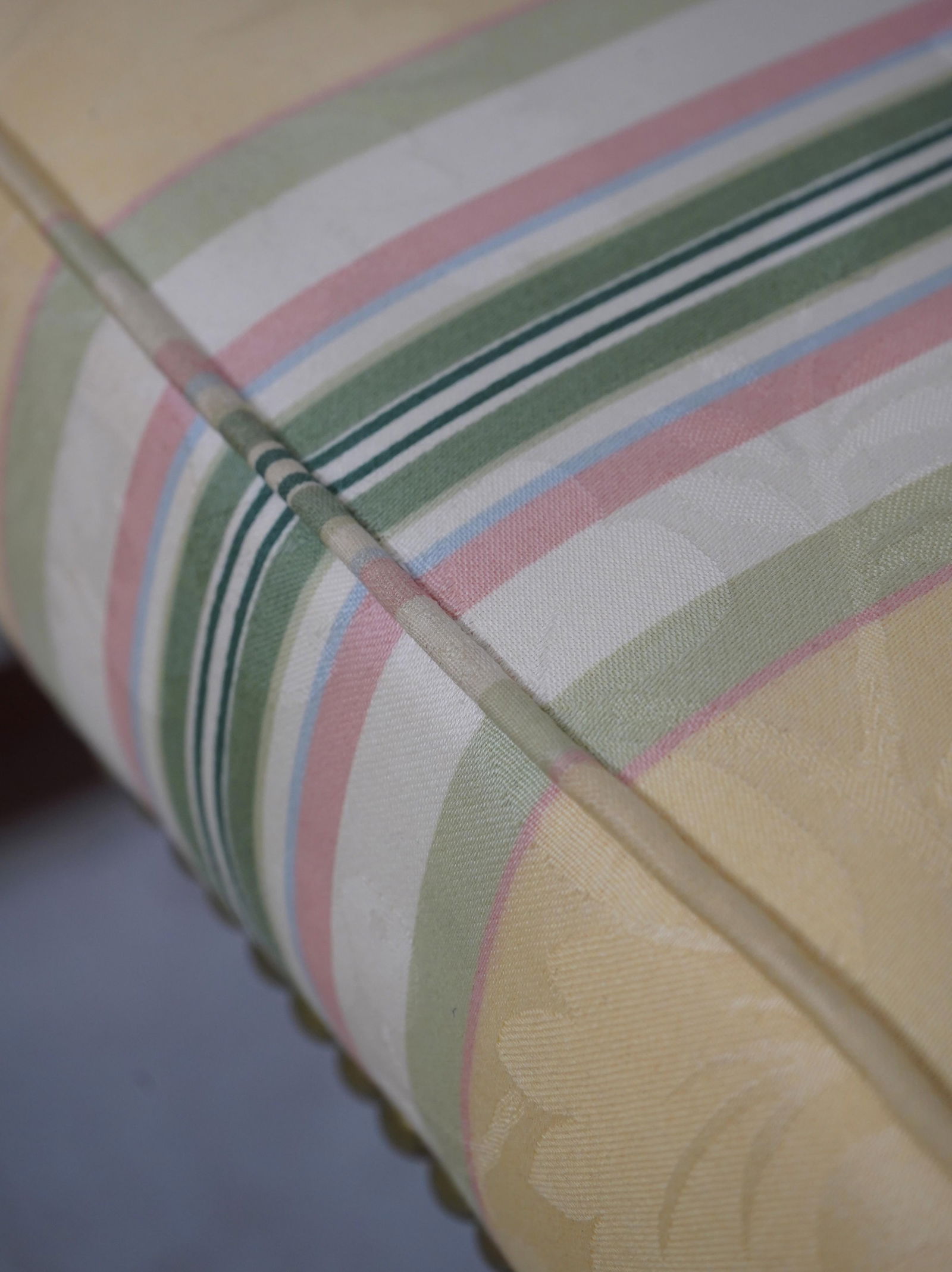 English Regency Six-Leg Mahogany Upholstered Window Bench - 10