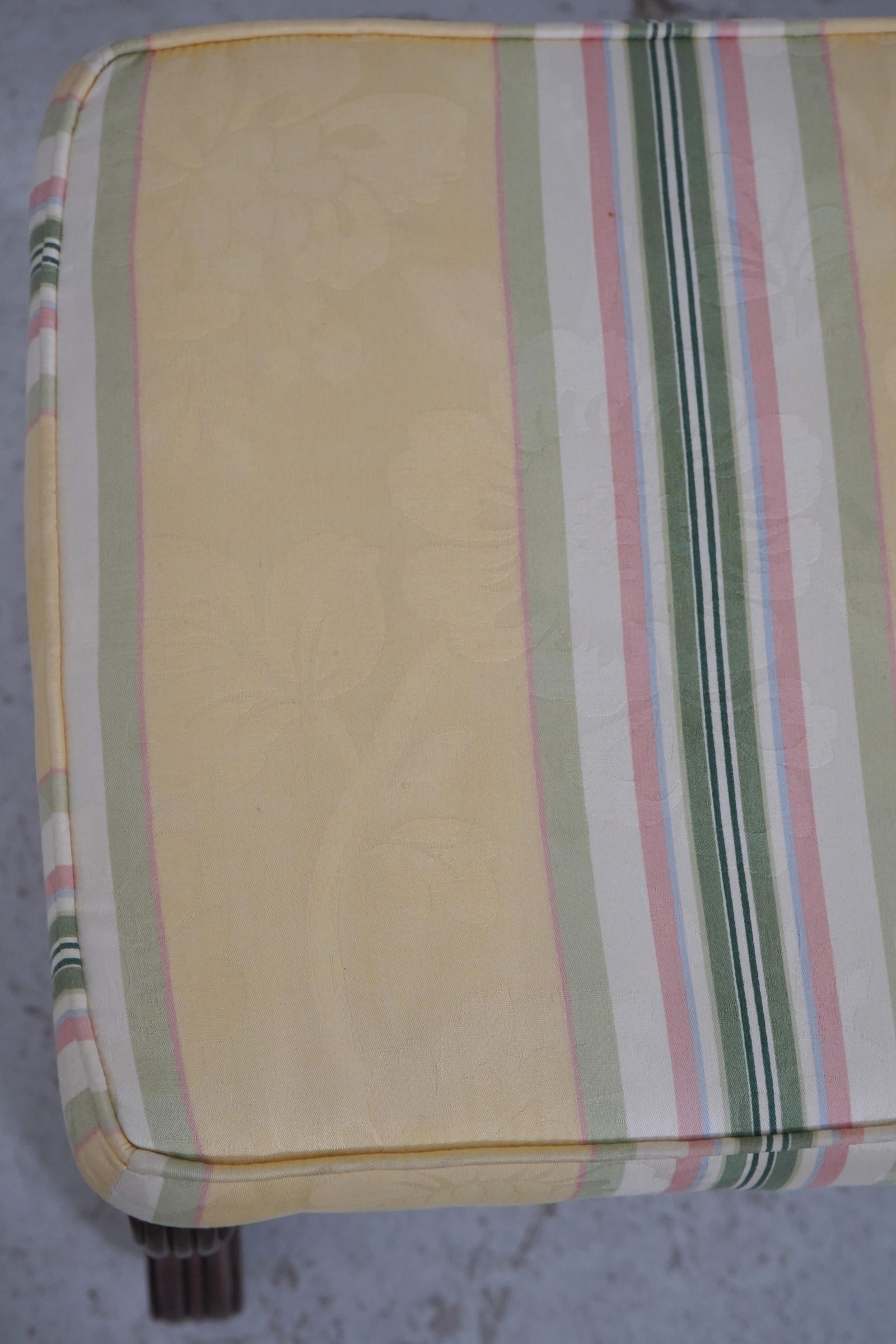 English Regency Six-Leg Mahogany Upholstered Window Bench - 8