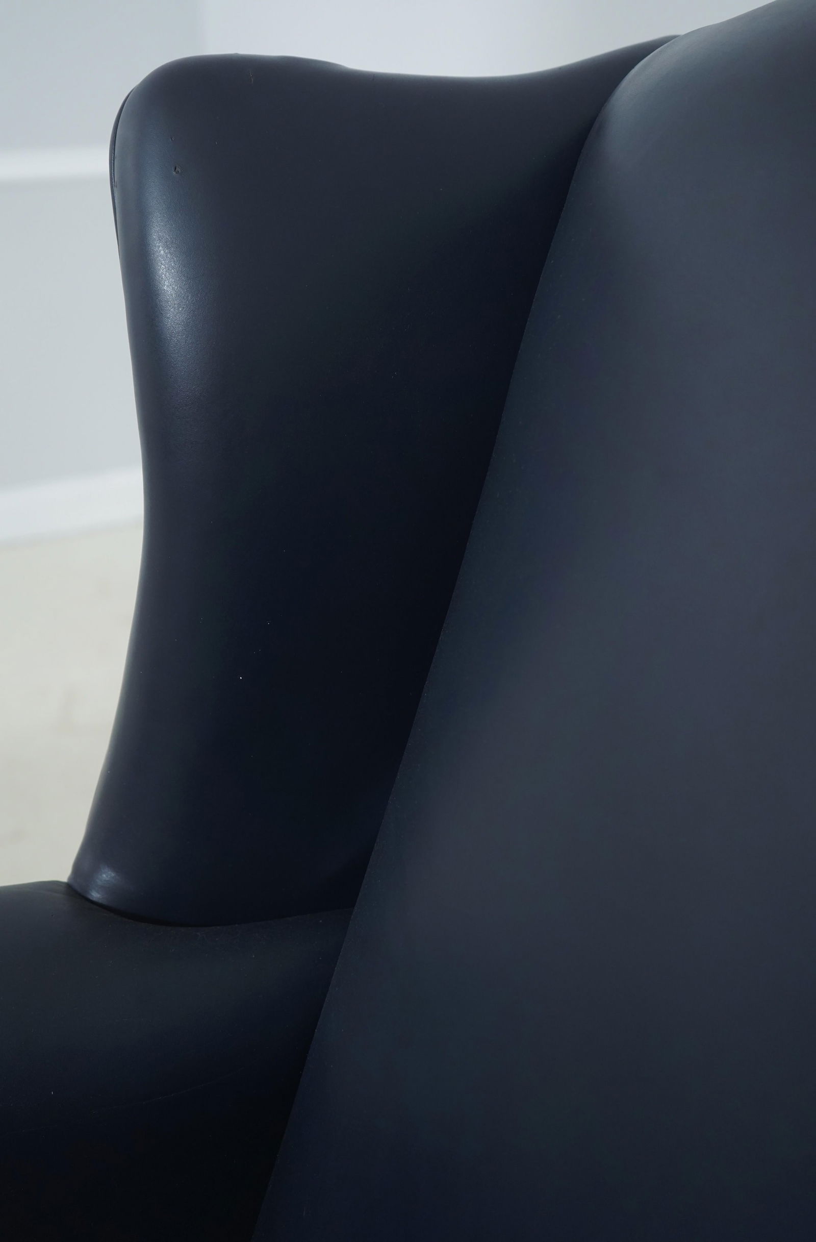 Hancock and Moore Chippendale Style Leather Wingback Chair - 10