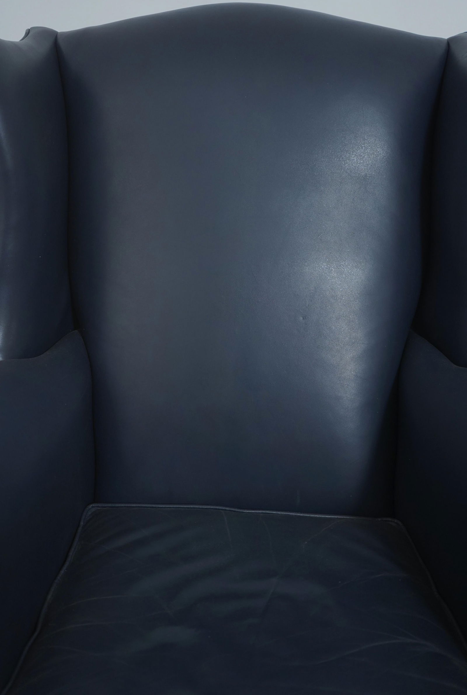 Hancock and Moore Chippendale Style Leather Wingback Chair - 11